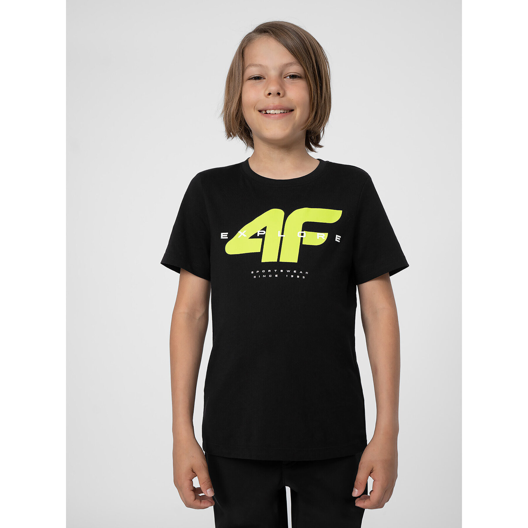 4F T-Shirt JSS23TTSHM290 Černá Regular Fit - Pepit.cz