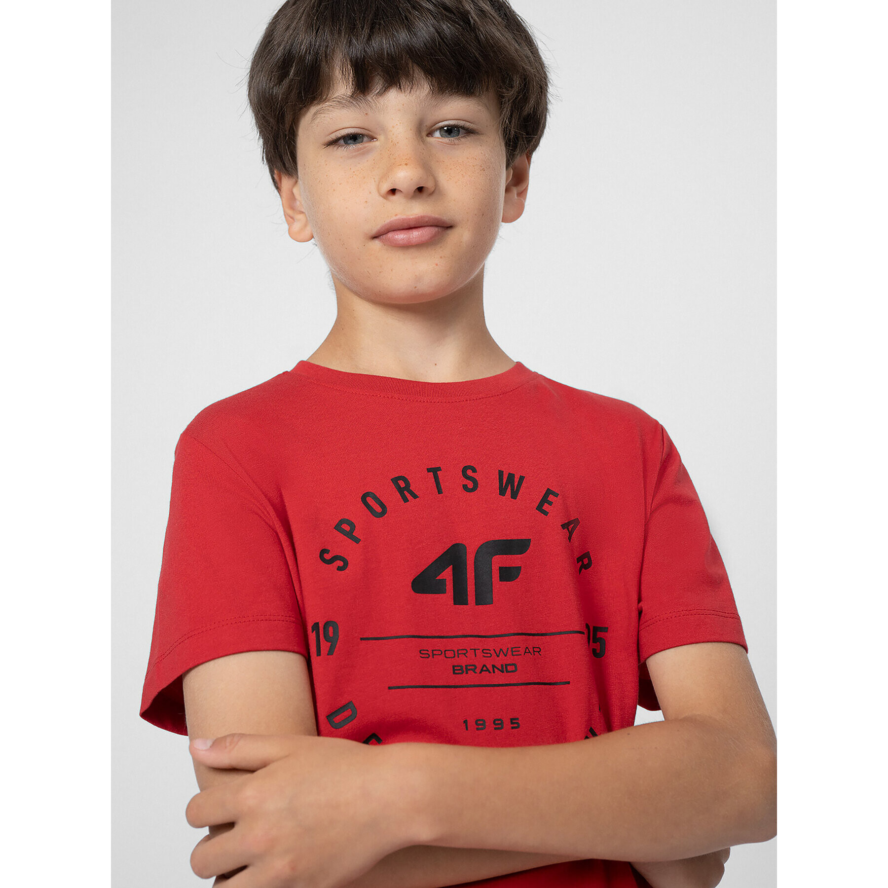 4F T-Shirt JSS23TTSHM294 Červená Regular Fit - Pepit.cz