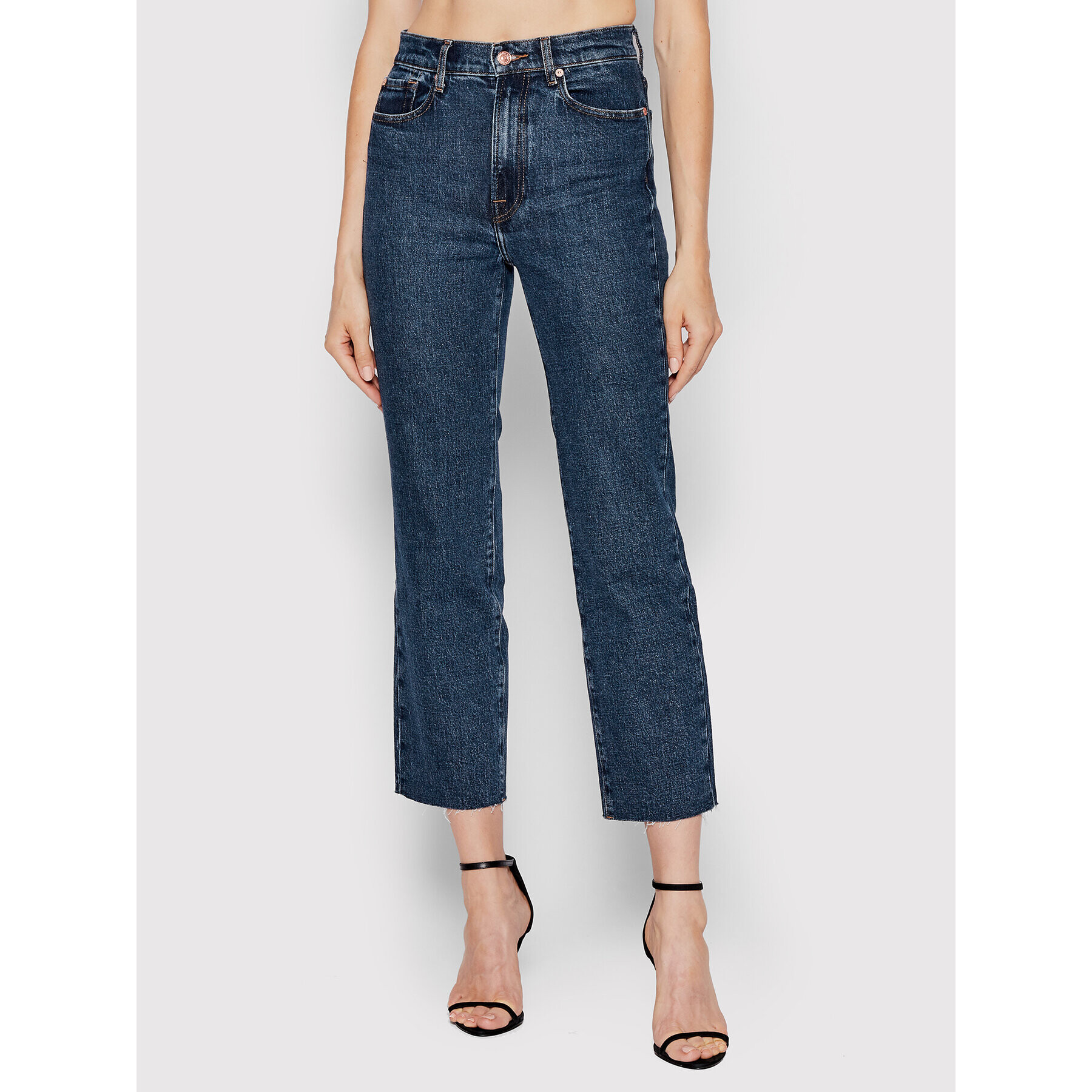 7 For All Mankind Jeansy Logan Stovepipe JSSLC100UC Tmavomodrá Relaxed Fit - Pepit.cz