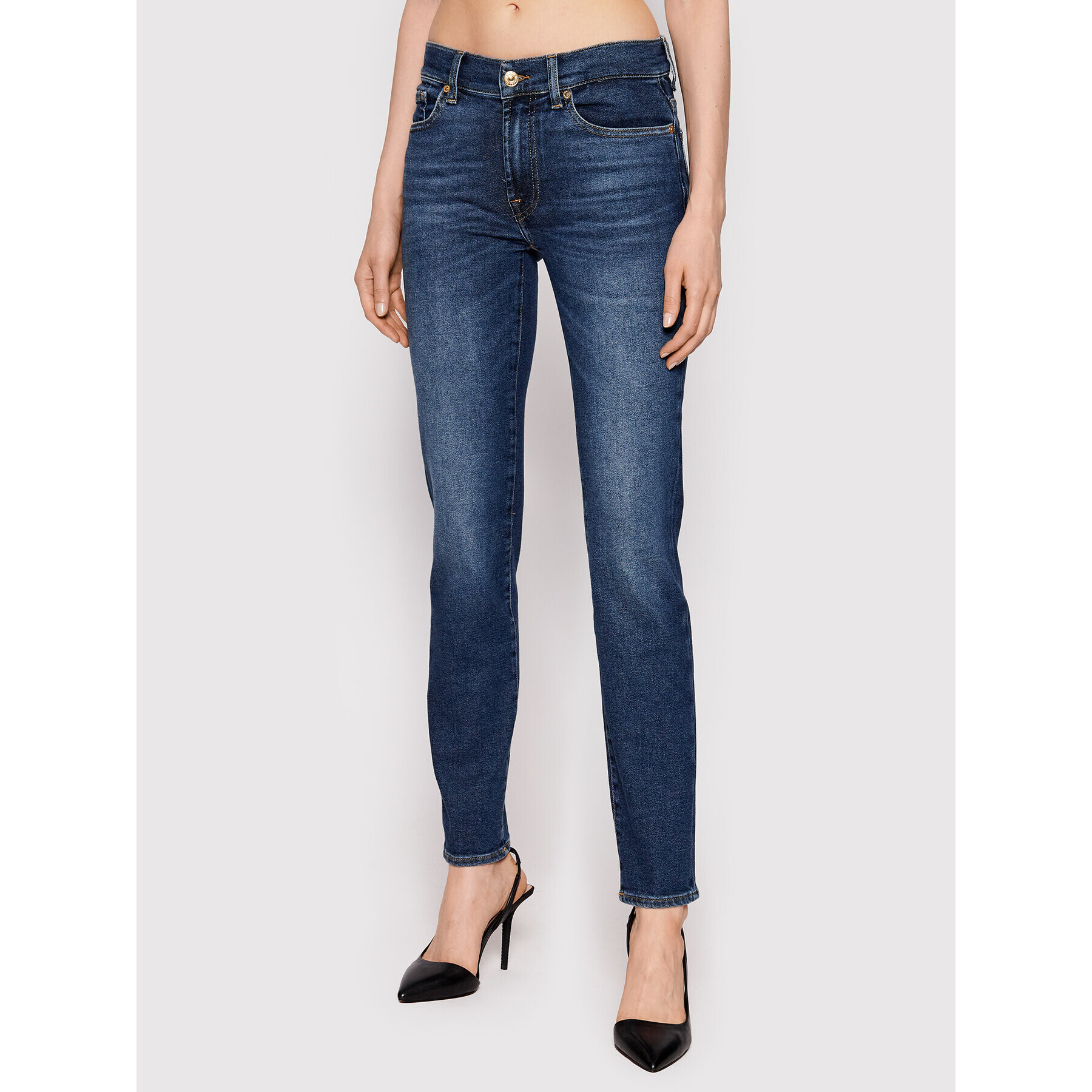 7 For All Mankind Jeansy Roxanne JSWX1200LM Tmavomodrá Slim Fit - Pepit.cz