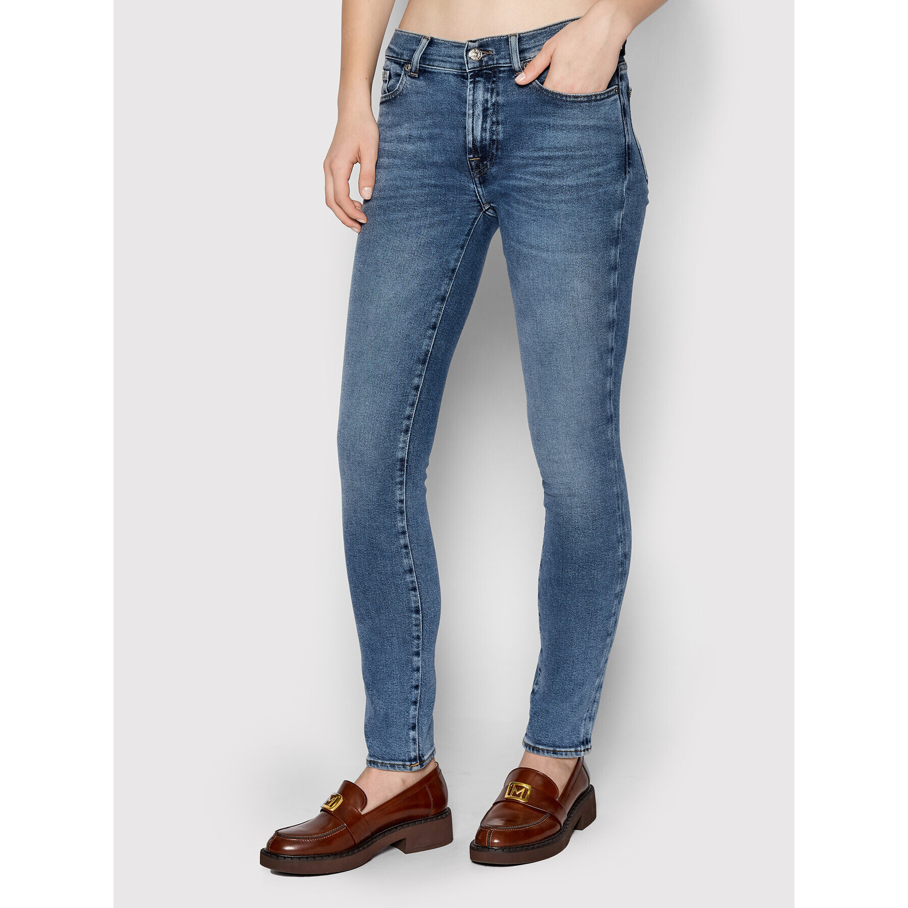 7 For All Mankind Jeansy Roxanne JSWX1200LN Modrá Skinny Fit - Pepit.cz