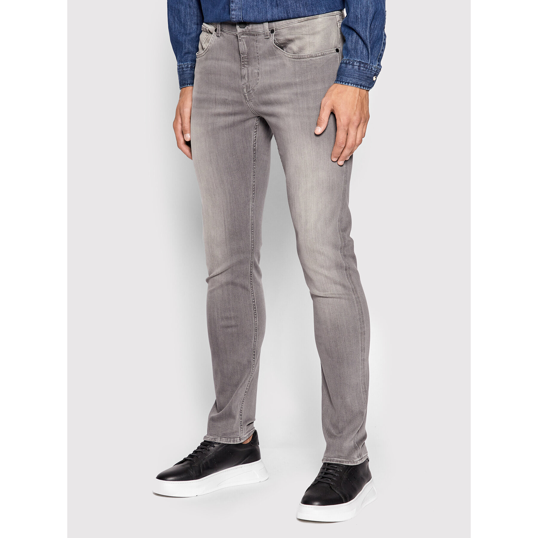 7 For All Mankind Jeansy Slimmy Tapered JSMXA240OP Šedá Slim Fit - Pepit.cz