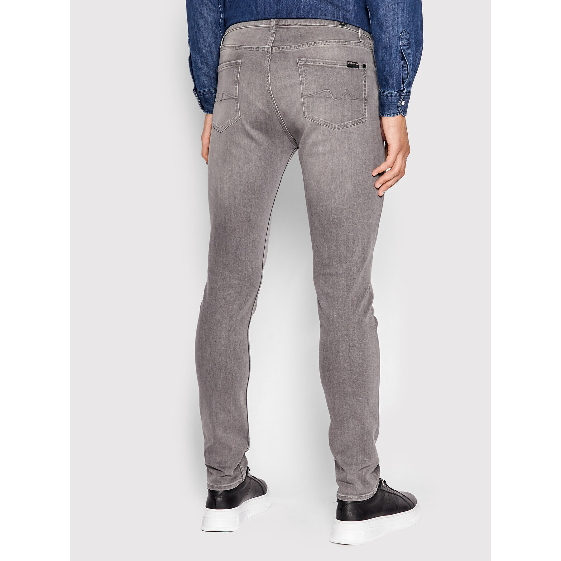 7 For All Mankind Jeansy Slimmy Tapered JSMXA240OP Šedá Slim Fit - Pepit.cz