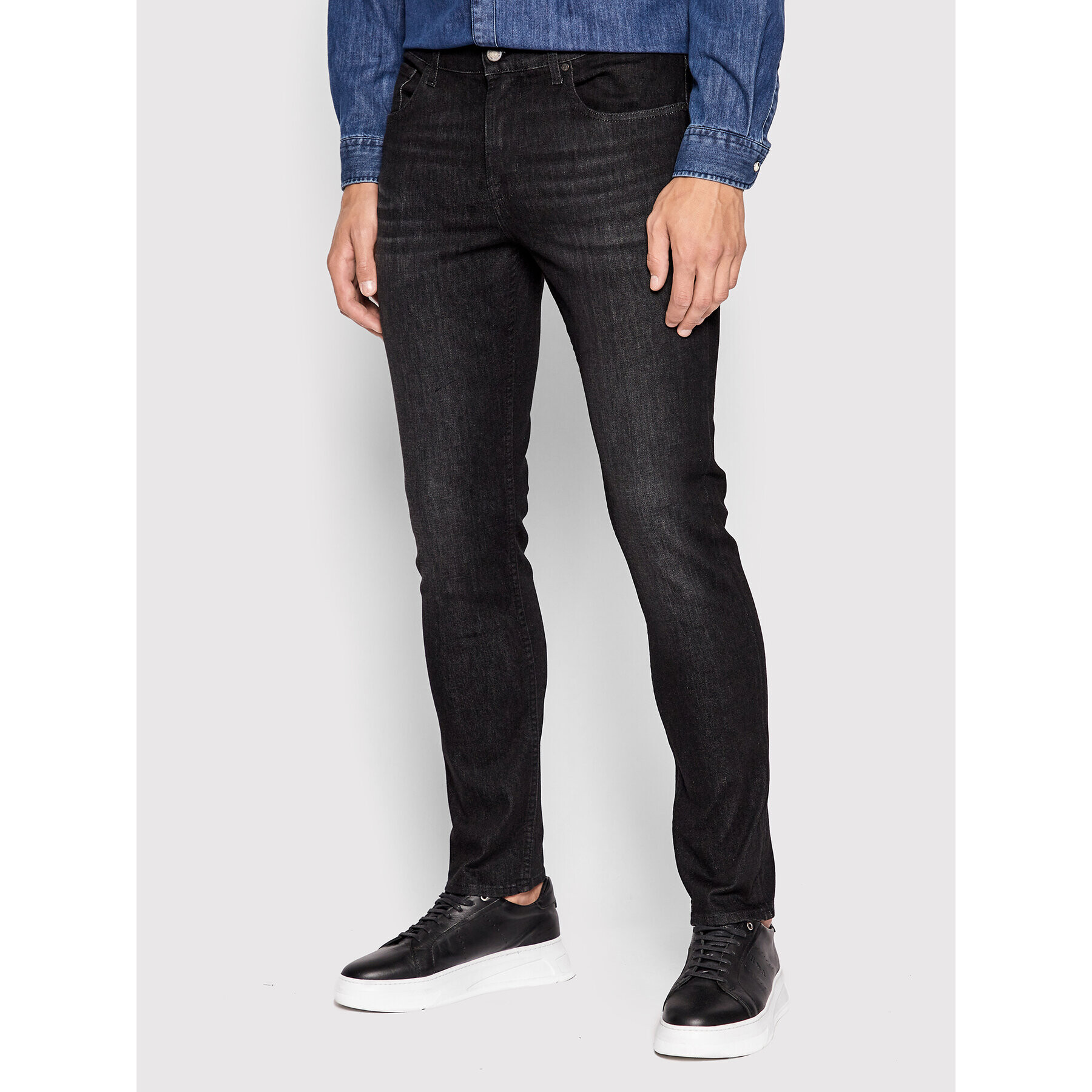 7 For All Mankind Jeansy Slimmy Tapered JSMXB820LK Černá Slim Fit - Pepit.cz