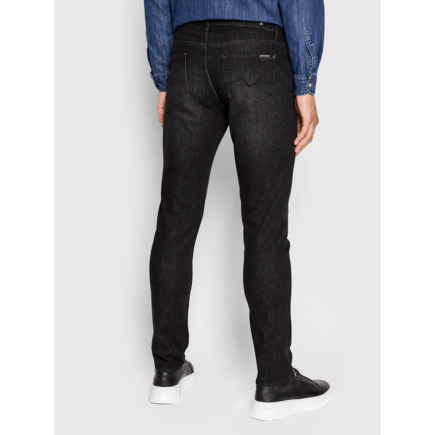 7 For All Mankind Jeansy Slimmy Tapered JSMXB820LK Černá Slim Fit - Pepit.cz