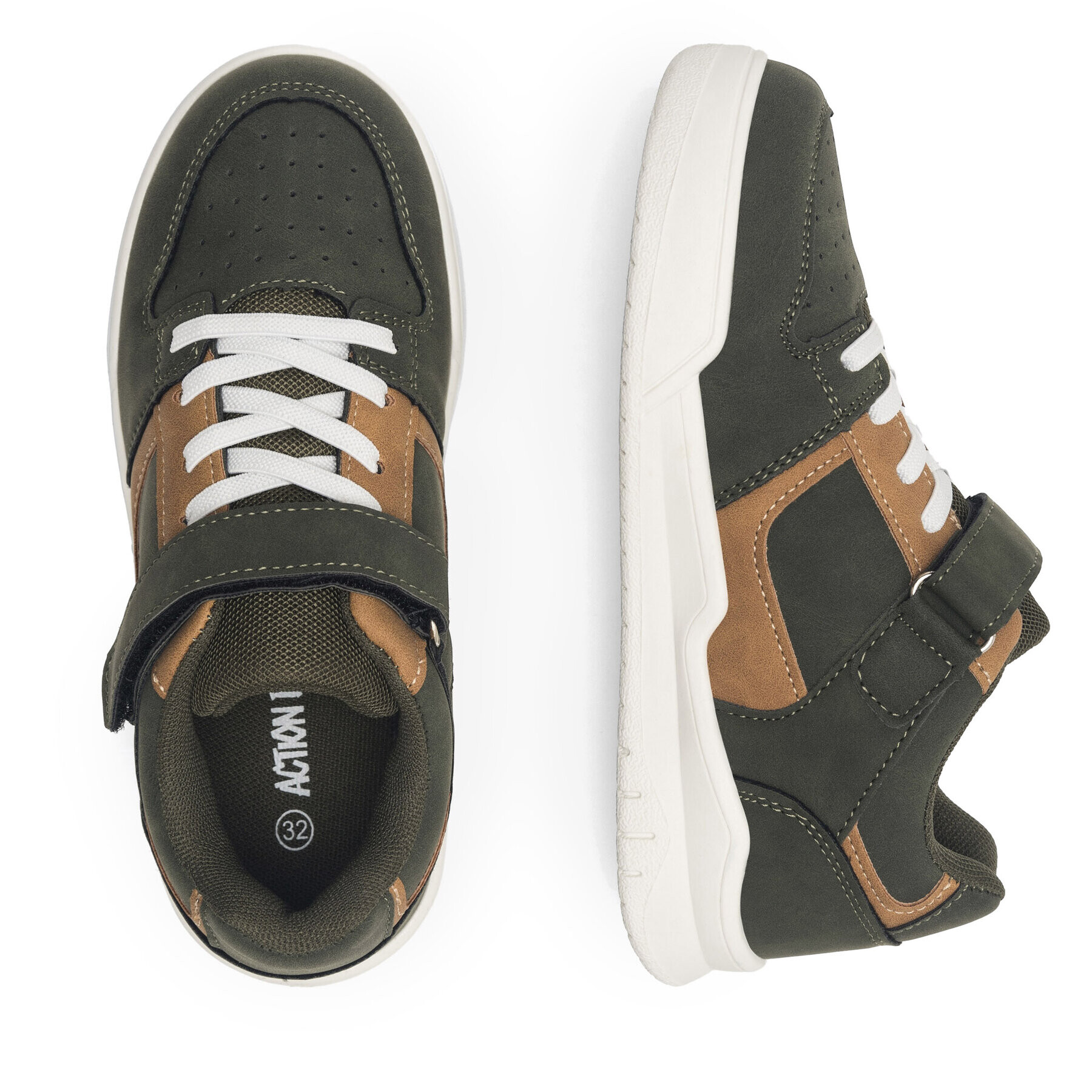 Action Boy Sneakersy AVO-266-065 Khaki - Pepit.cz