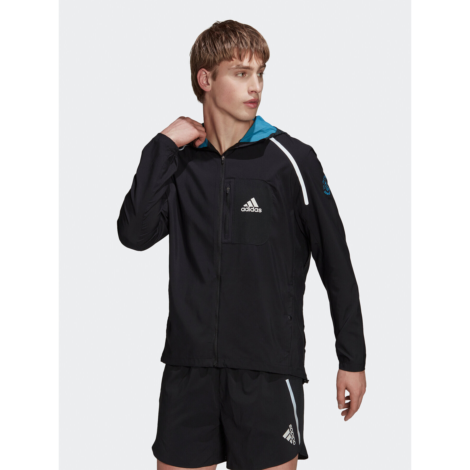 adidas Běžecká bunda Marathon For The Oceans HM1212 Černá Slim Fit - Pepit.cz