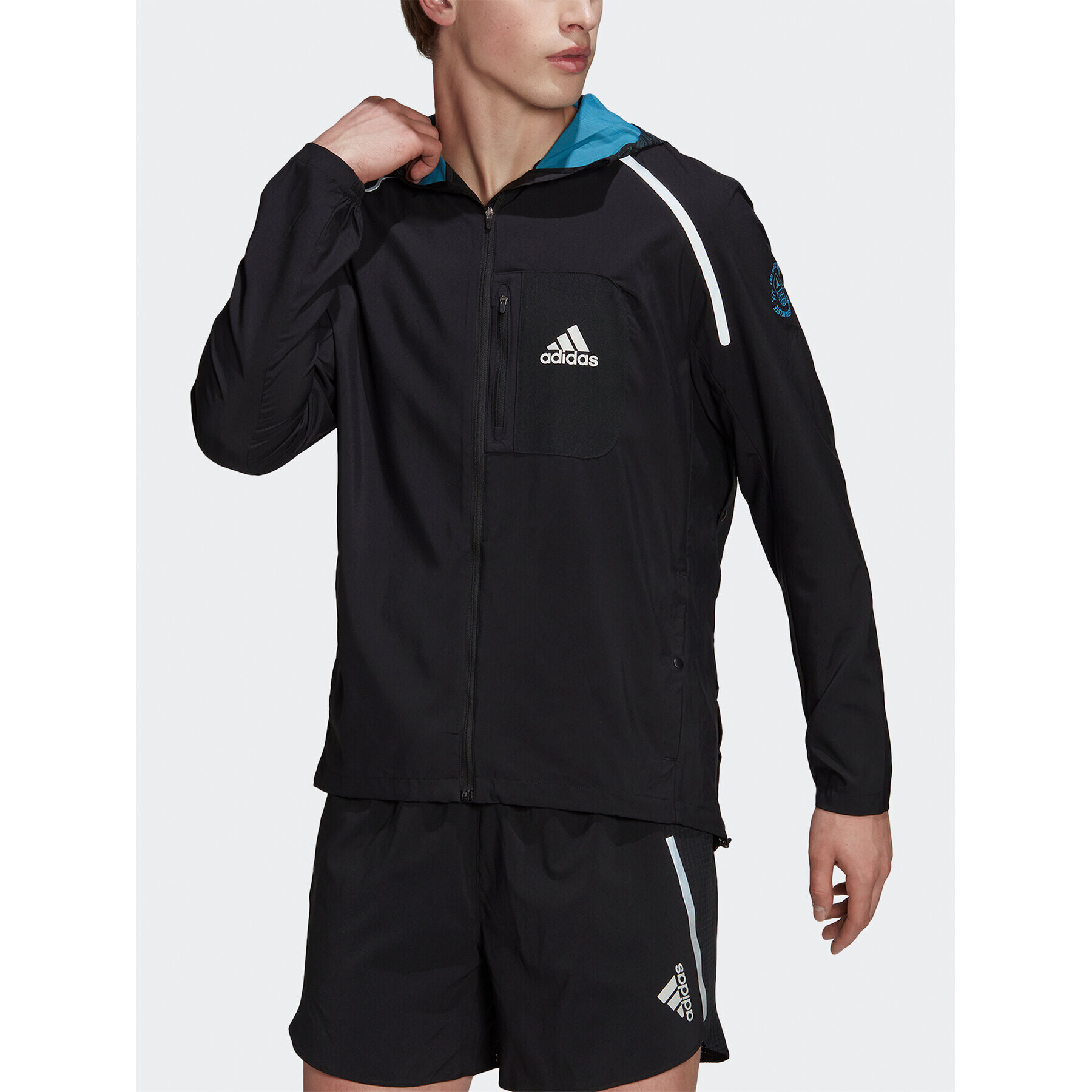 adidas Běžecká bunda Marathon For The Oceans HM1212 Černá Slim Fit - Pepit.cz