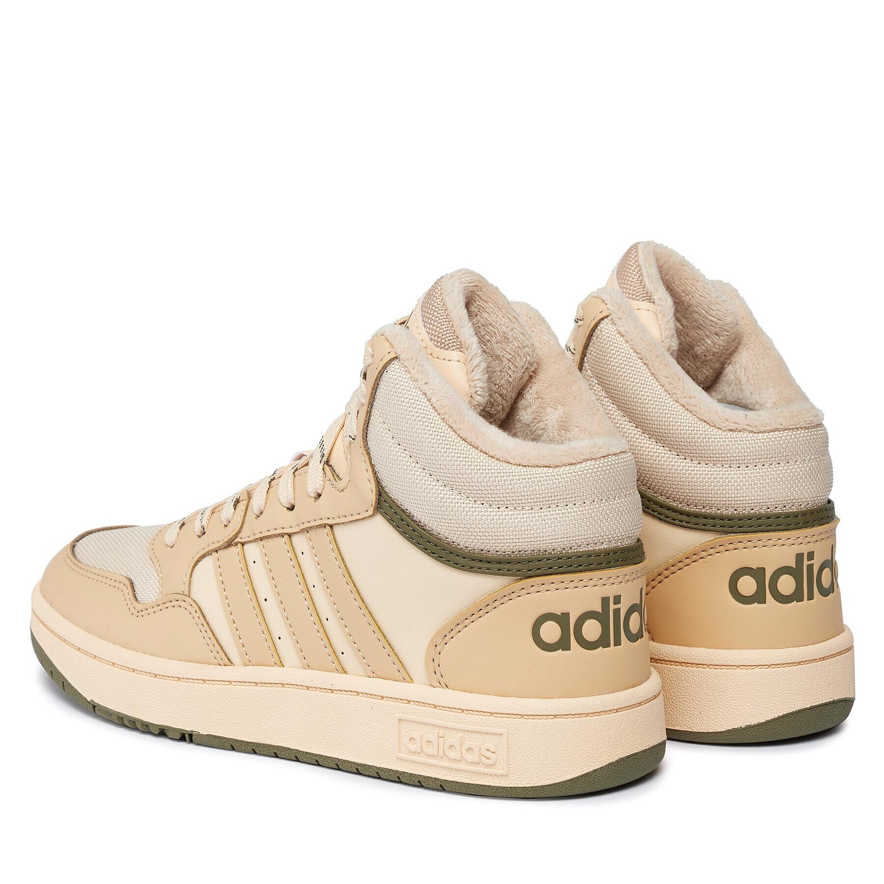 adidas Boty Hoops Mid 3.0 Shoes Kids IF7738 Béžová - Pepit.cz