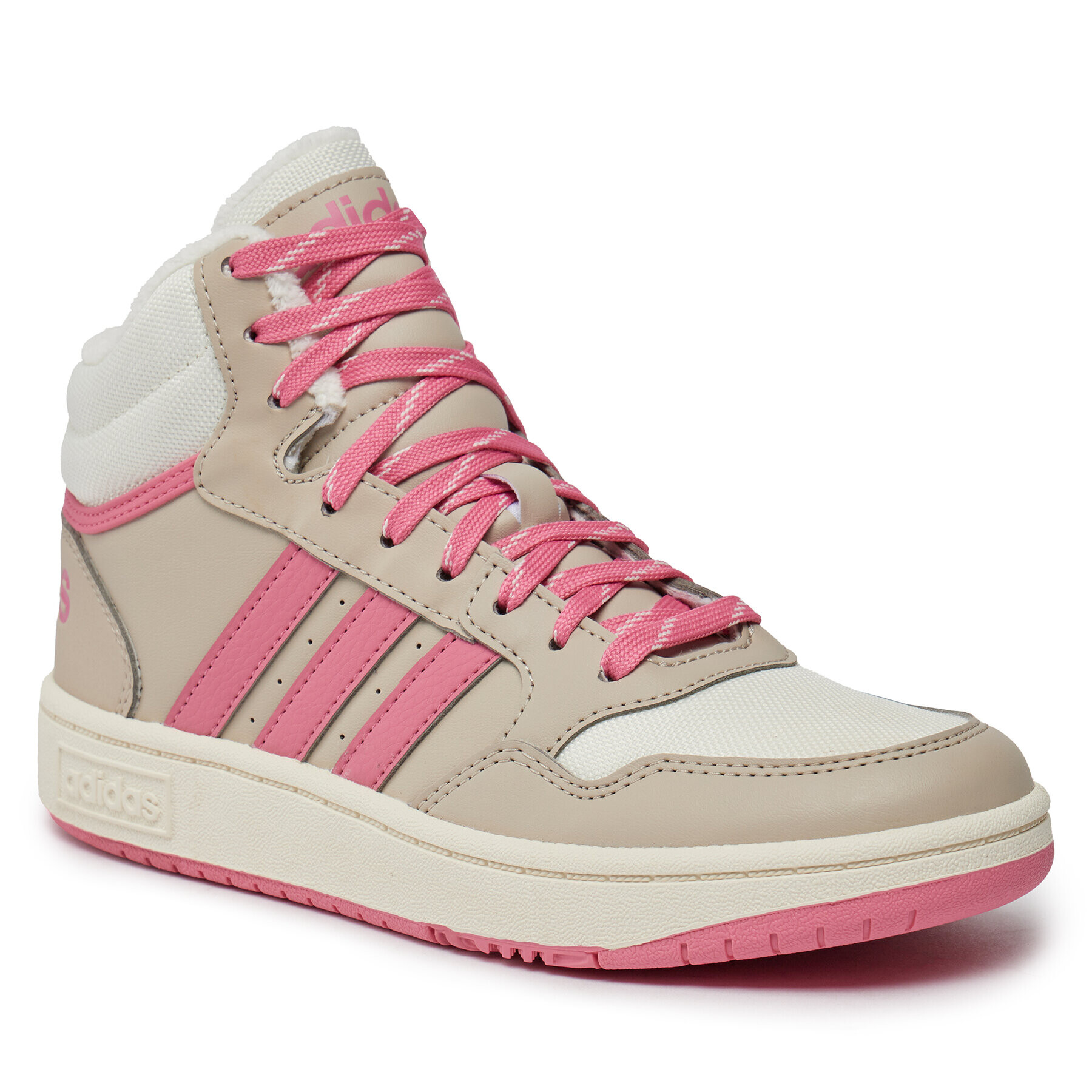 adidas Boty Hoops Mid 3.0 Shoes Kids IF7739 Béžová - Pepit.cz