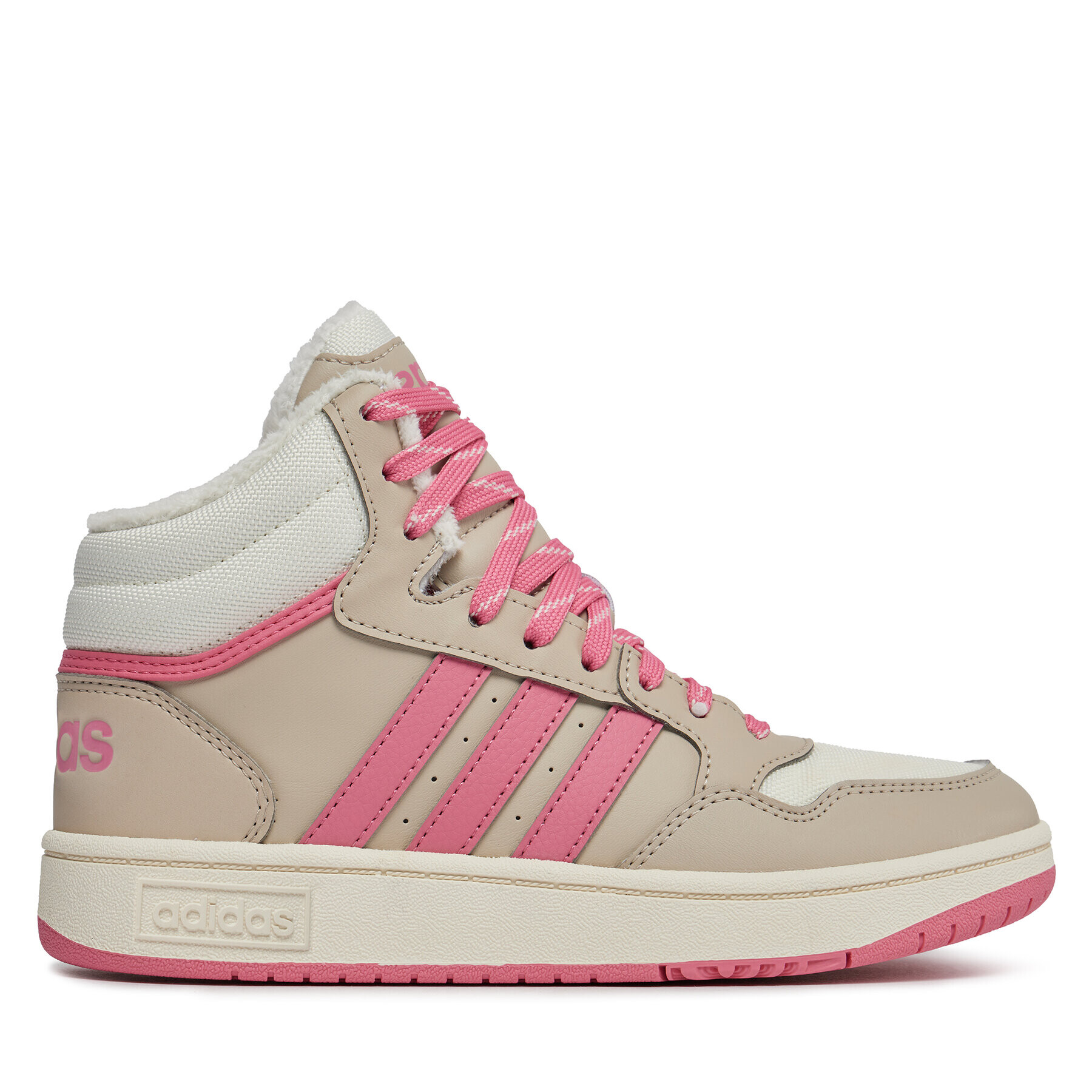 adidas Boty Hoops Mid 3.0 Shoes Kids IF7739 Béžová - Pepit.cz