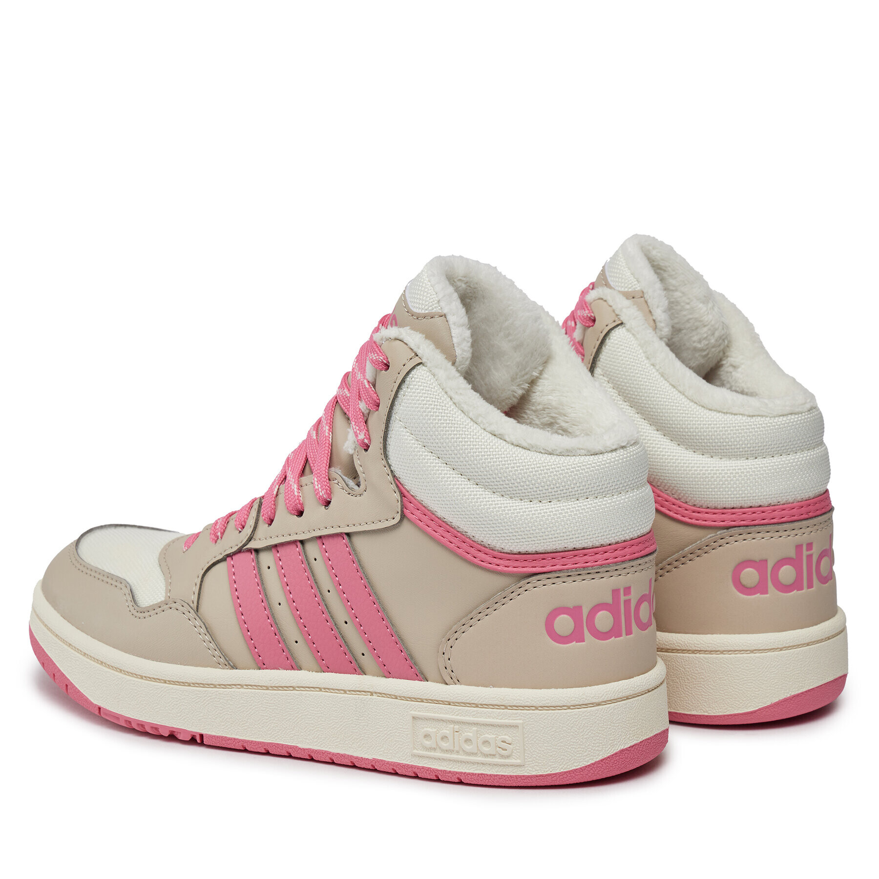 adidas Boty Hoops Mid 3.0 Shoes Kids IF7739 Béžová - Pepit.cz