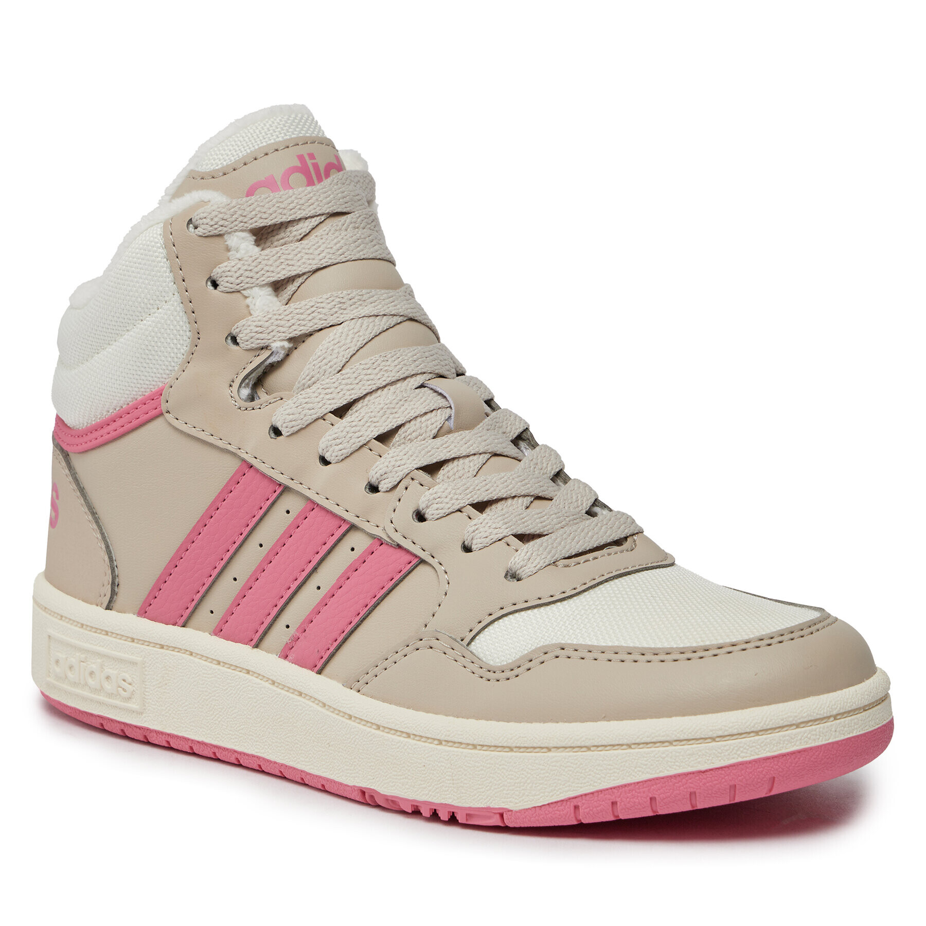 adidas Boty Hoops Mid 3.0 Shoes Kids IF7739 Béžová - Pepit.cz