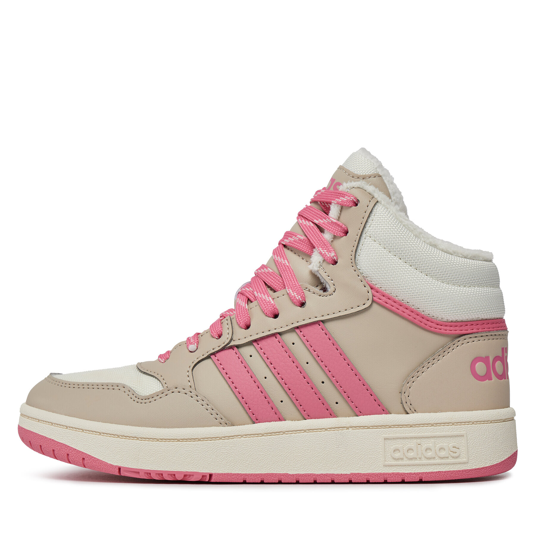 adidas Boty Hoops Mid 3.0 Shoes Kids IF7739 Béžová - Pepit.cz