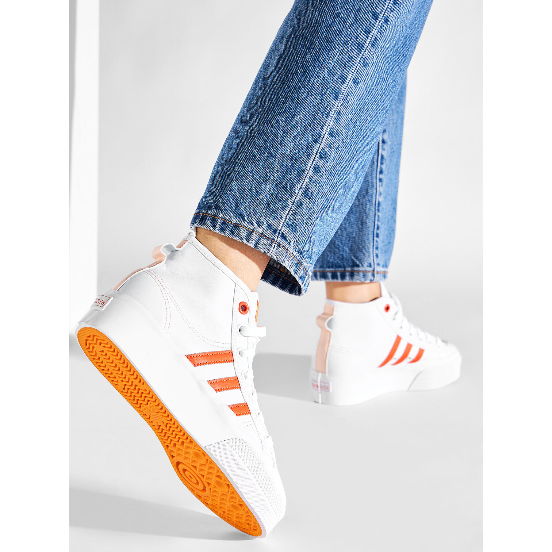 adidas Boty Nizza Platform Mid Her Veg GY1897 Bílá - Pepit.cz