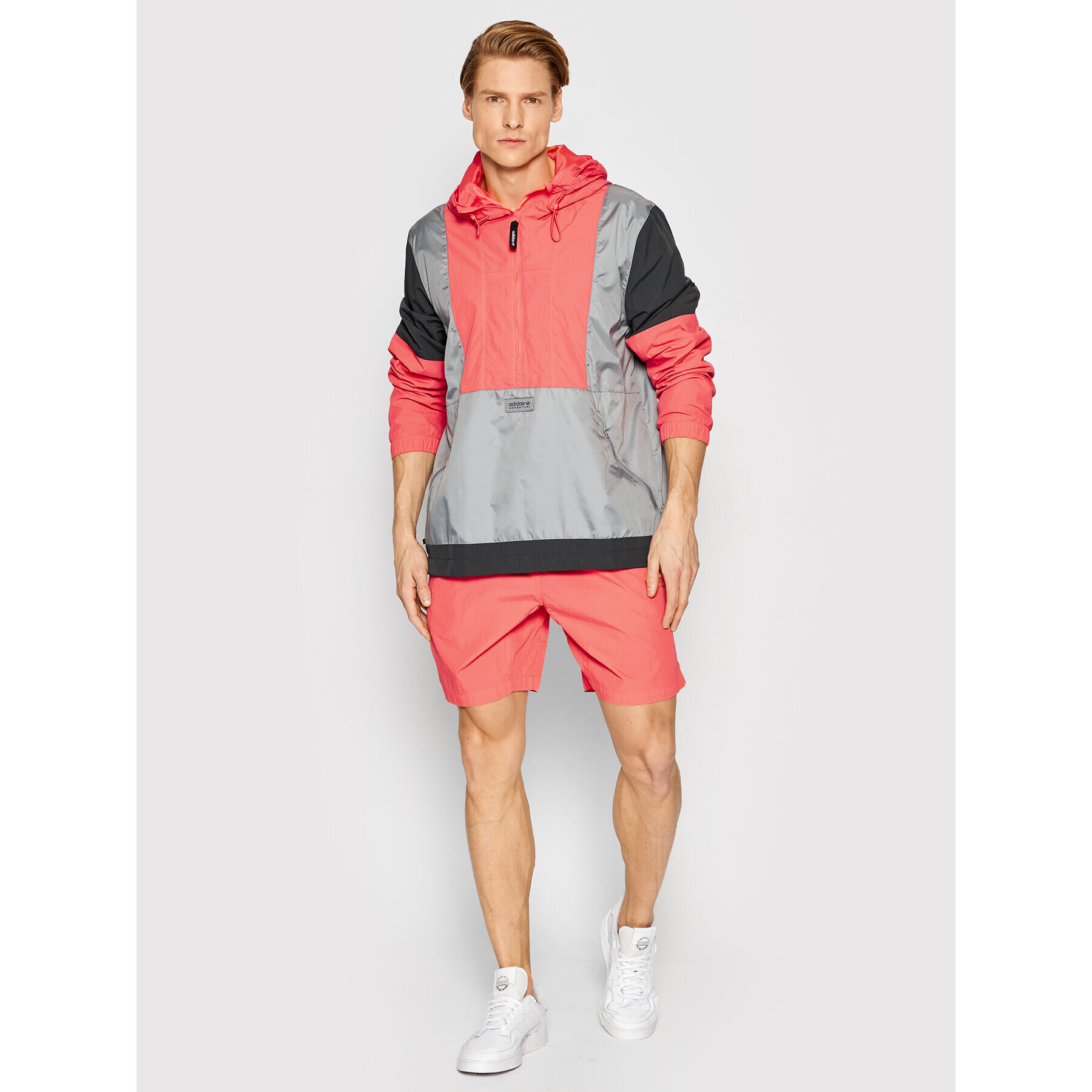 adidas Bunda anorak Adventure Blocked HF4778 Šedá Relaxed Fit - Pepit.cz