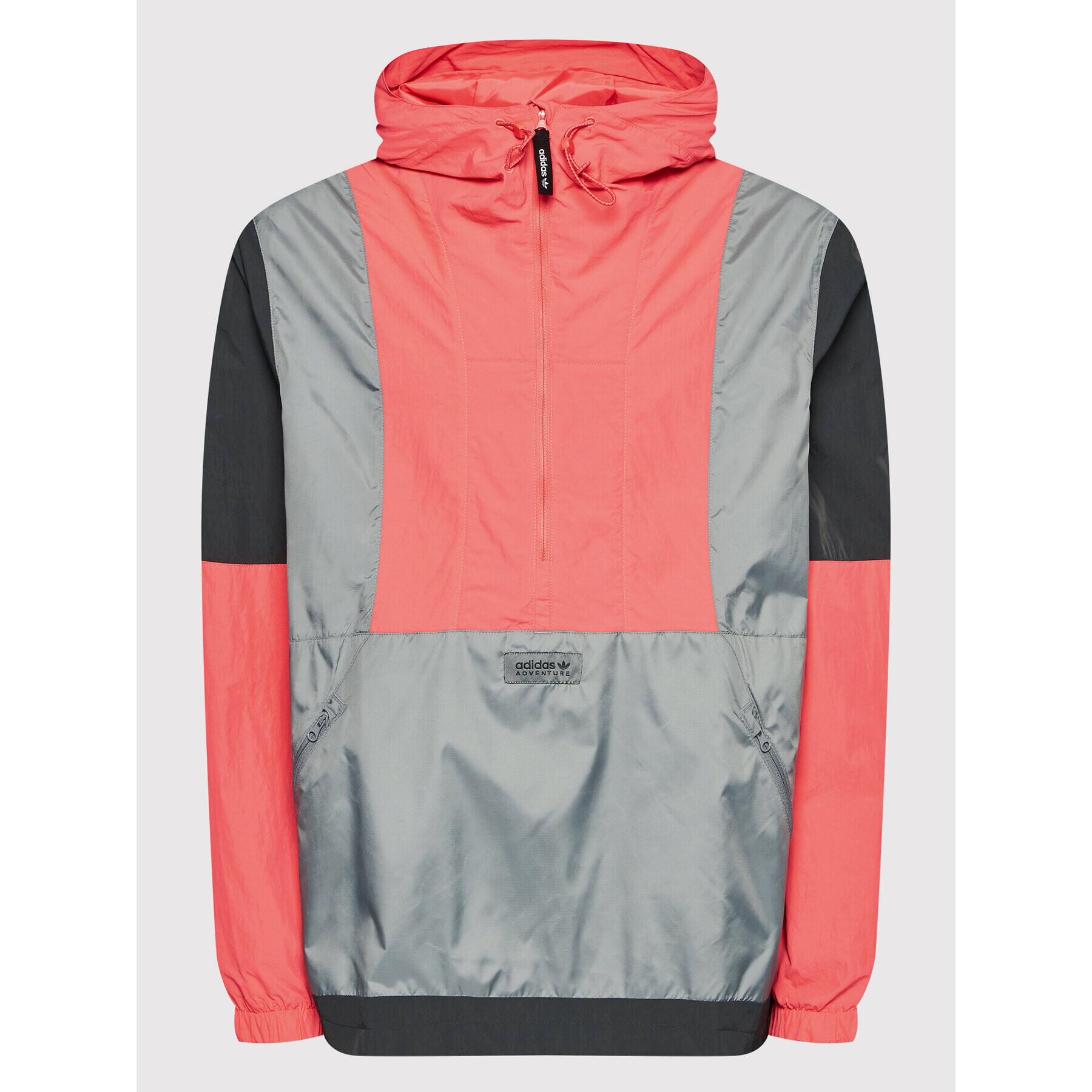 adidas Bunda anorak Adventure Blocked HF4778 Šedá Relaxed Fit - Pepit.cz