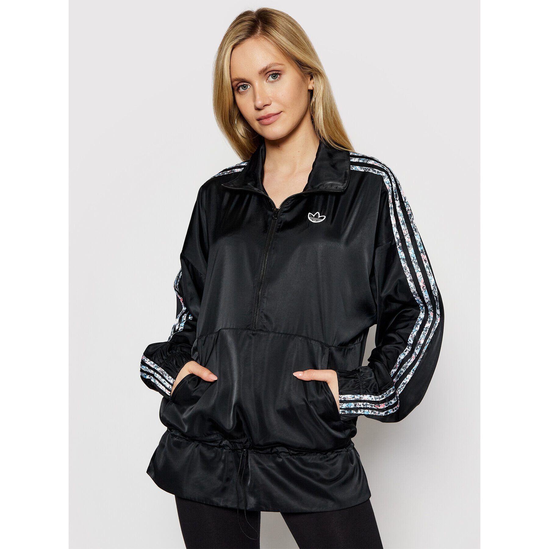 adidas Bunda anorak Half-Zip GN3105 Černá Regular Fit - Pepit.cz