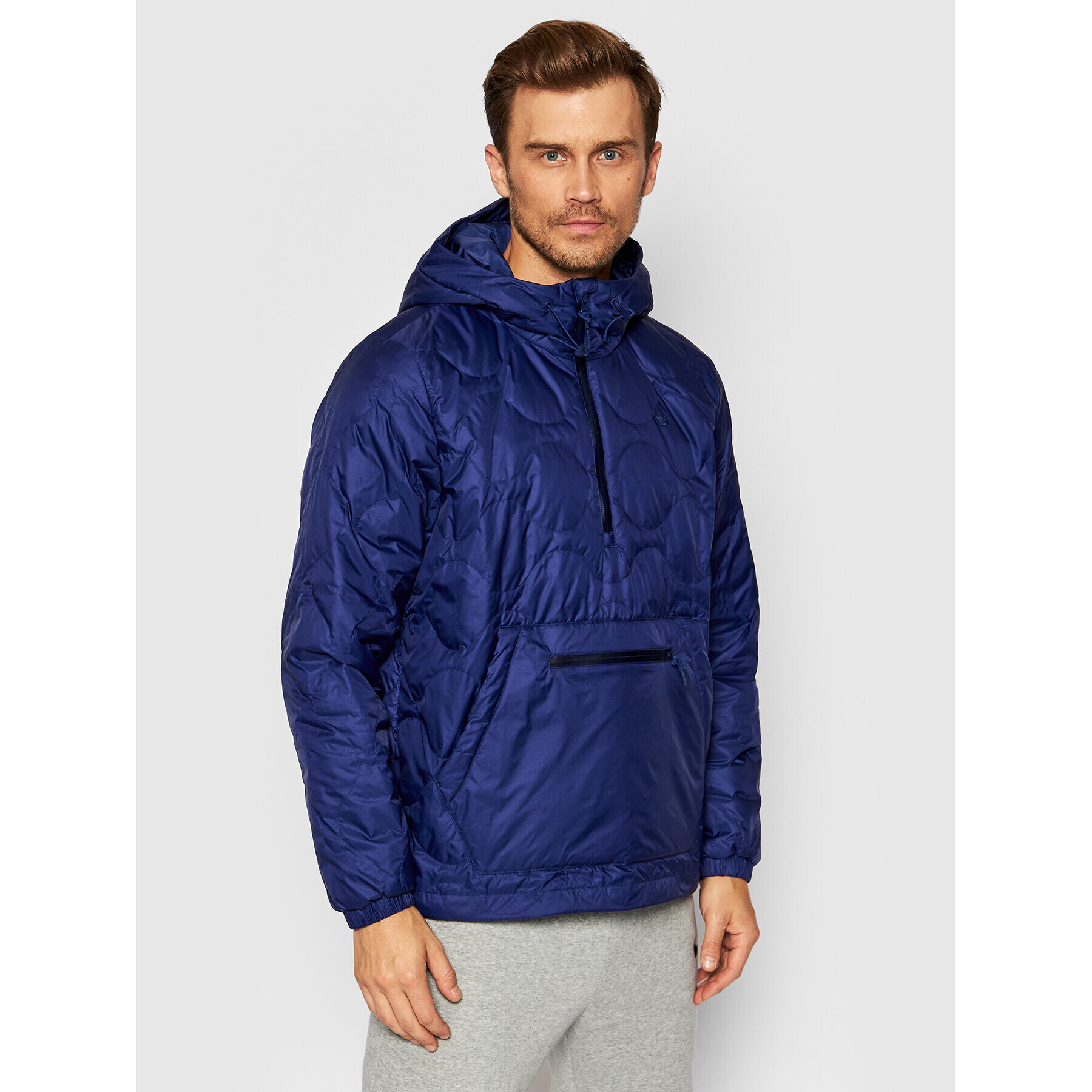 adidas Bunda anorak Quilted H13589 Tmavomodrá Regular Fit - Pepit.cz