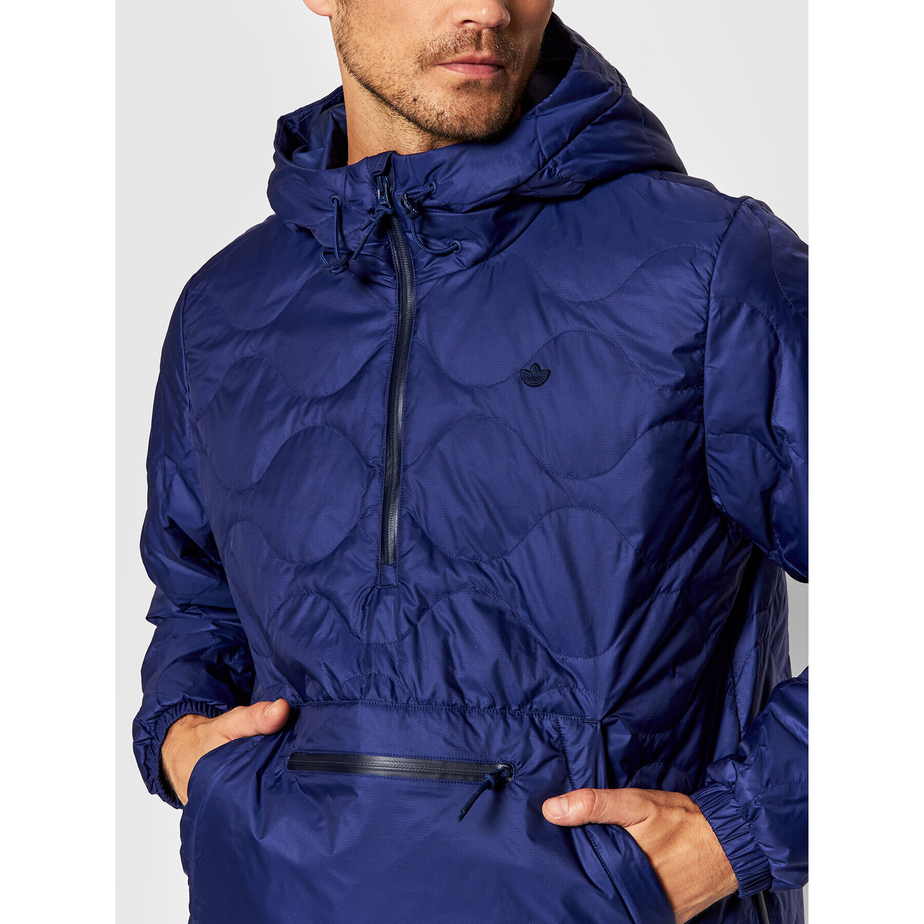 adidas Bunda anorak Quilted H13589 Tmavomodrá Regular Fit - Pepit.cz