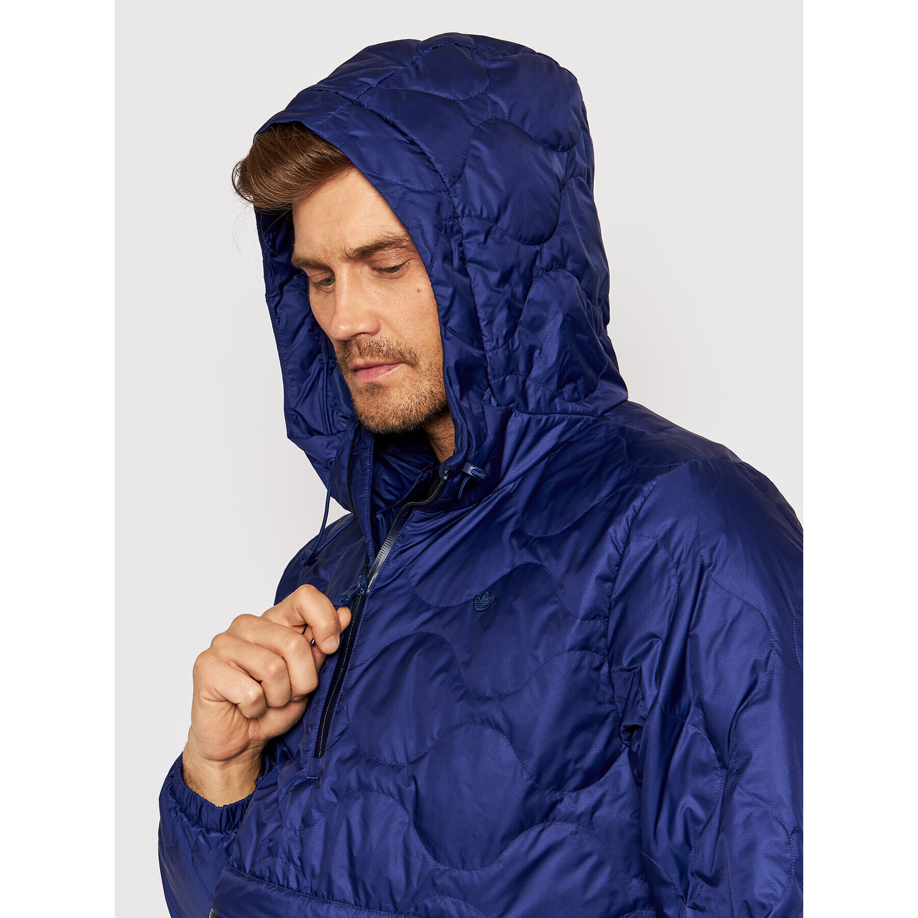 adidas Bunda anorak Quilted H13589 Tmavomodrá Regular Fit - Pepit.cz