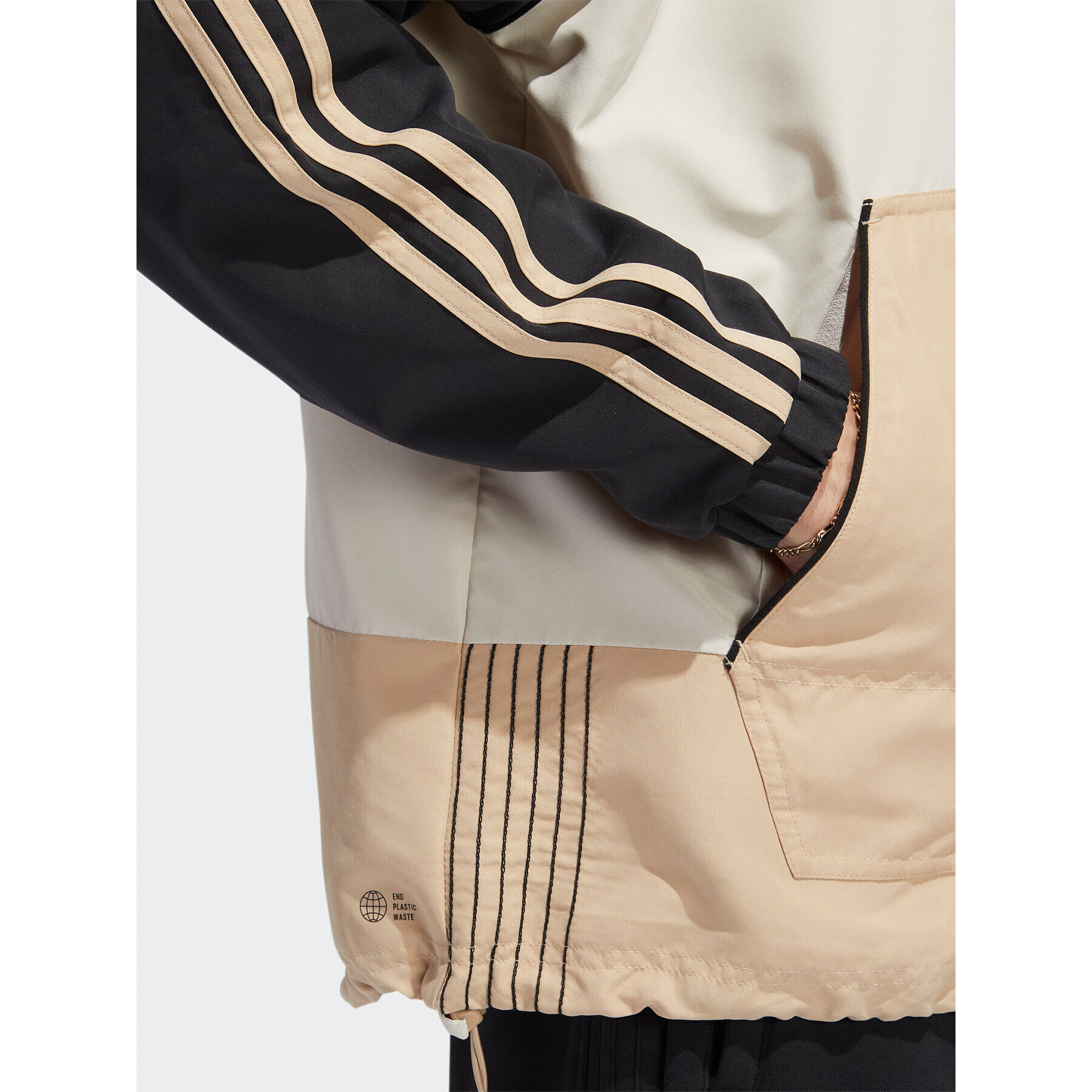 adidas Bunda anorak Woven Sst HI2998 Béžová Loose Fit - Pepit.cz