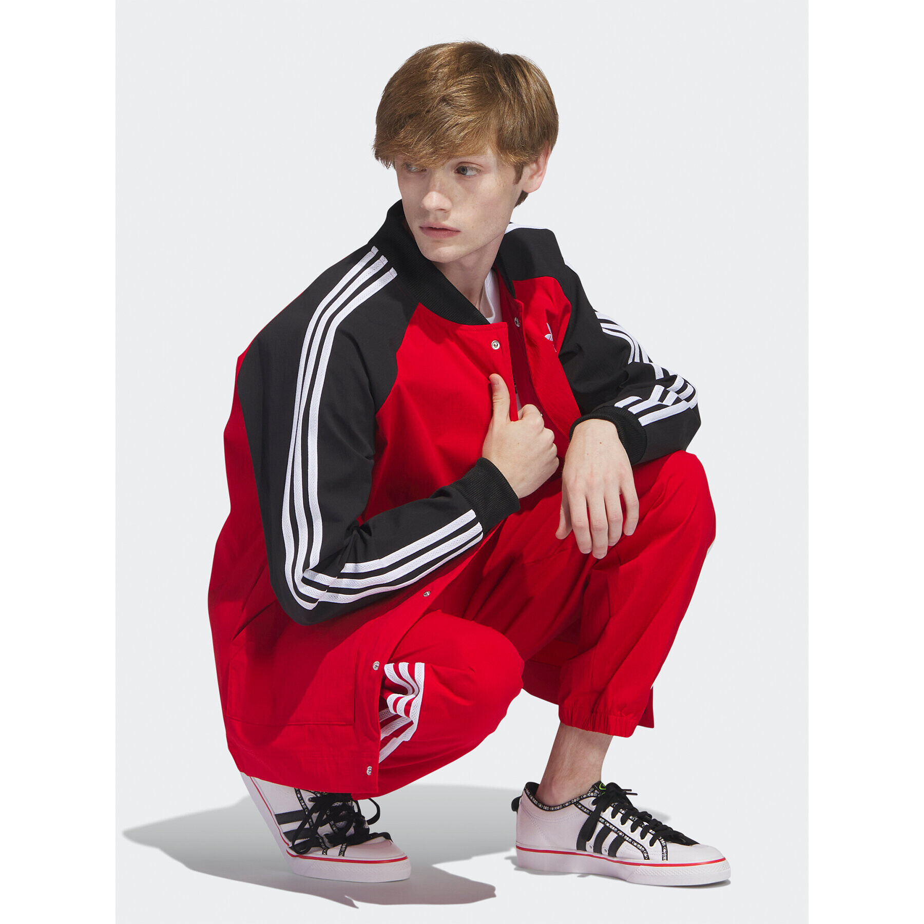 adidas Bunda bomber IC5542 Červená Regular Fit - Pepit.cz