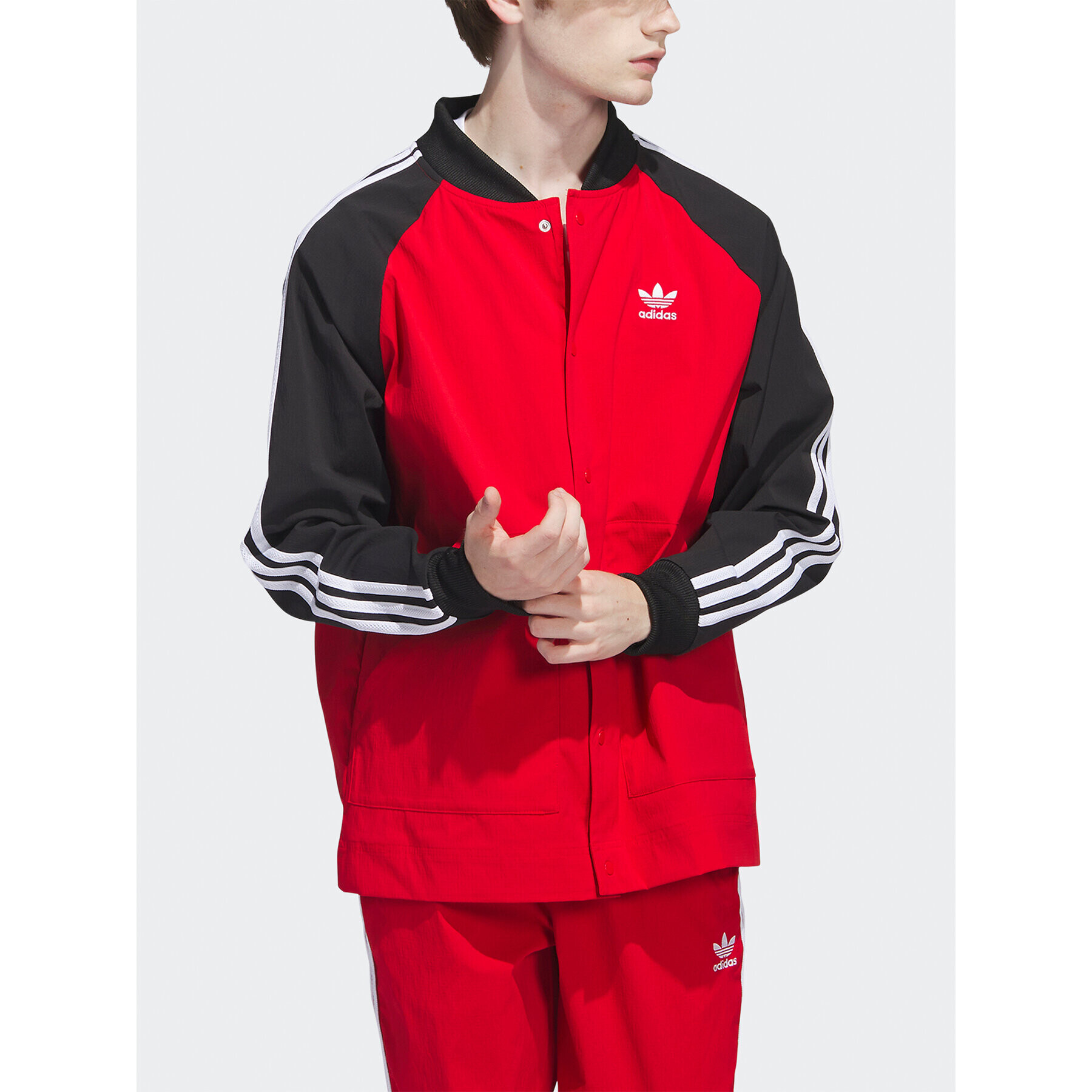 adidas Bunda bomber IC5542 Červená Regular Fit - Pepit.cz