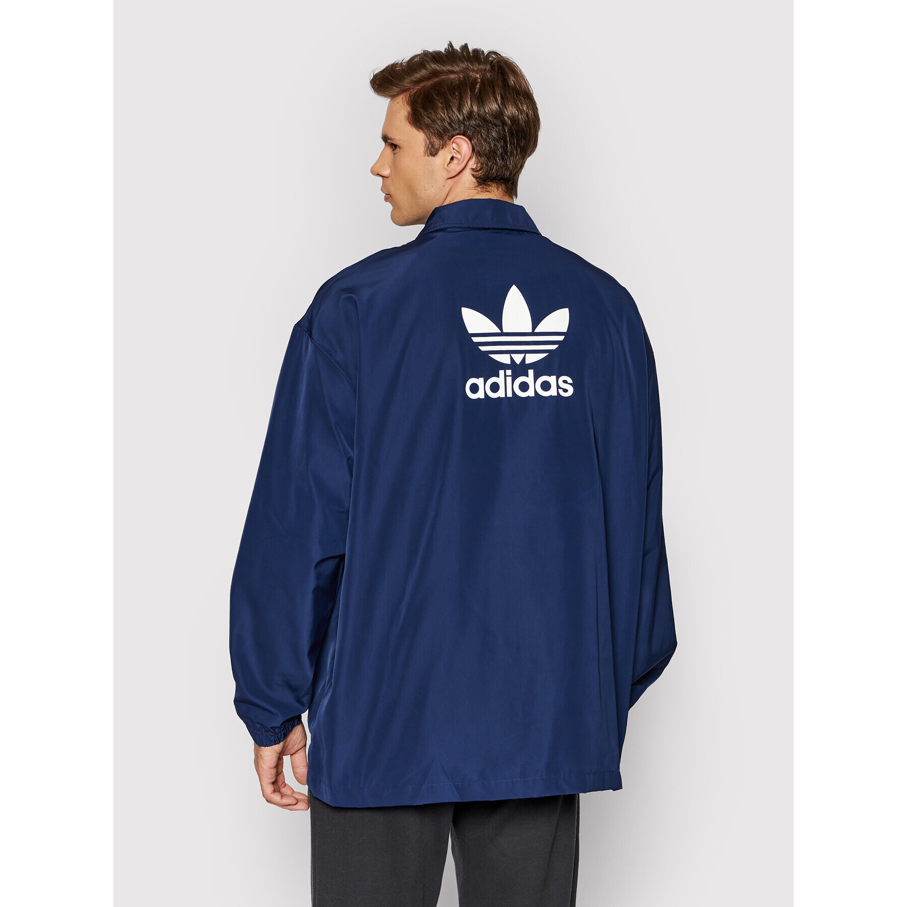 adidas Bunda pro přechodné období adicolor Classics Trefoil H09128 Tmavomodrá Loose Fit - Pepit.cz