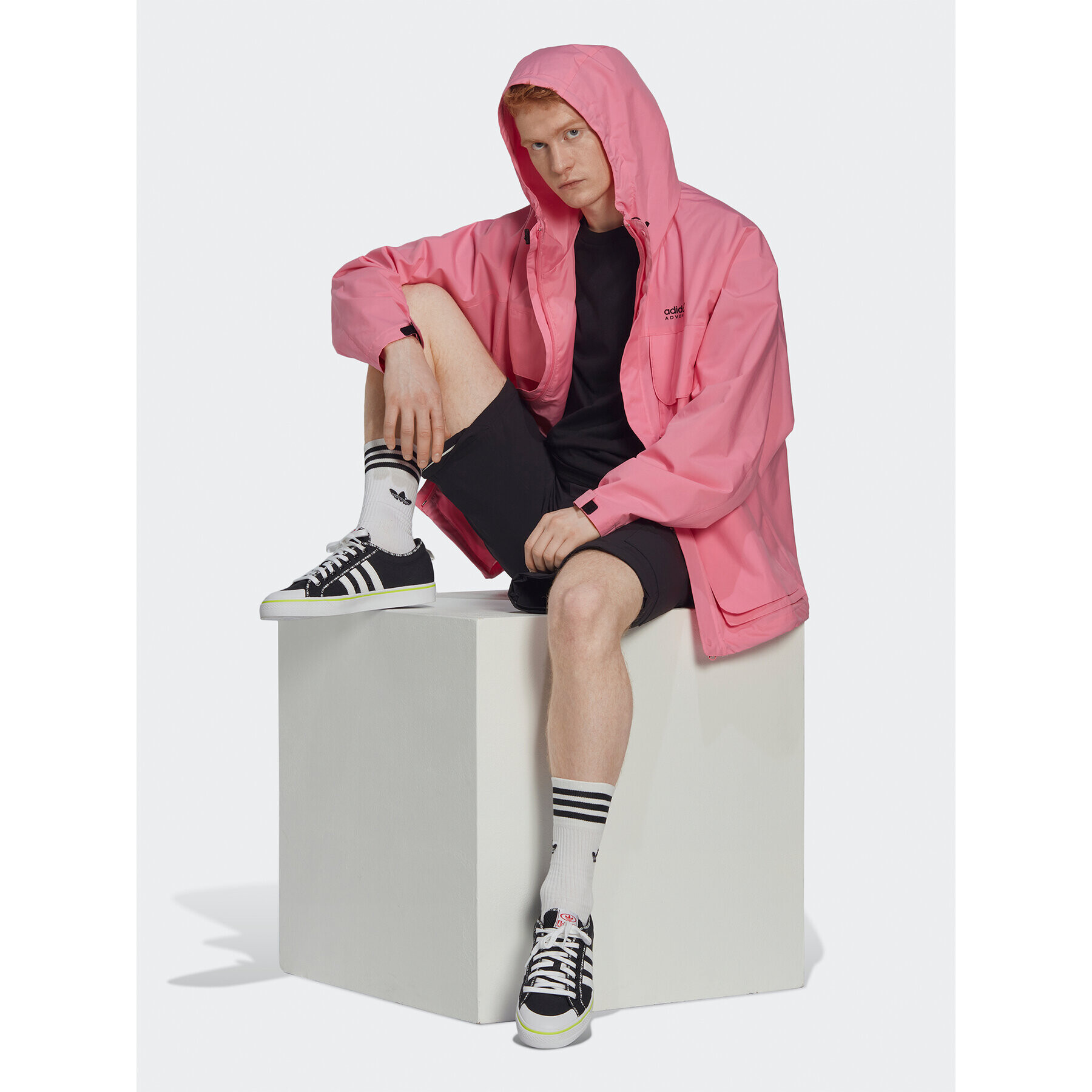 adidas Bunda pro přechodné období Adventure HK4997 Růžová Loose Fit - Pepit.cz