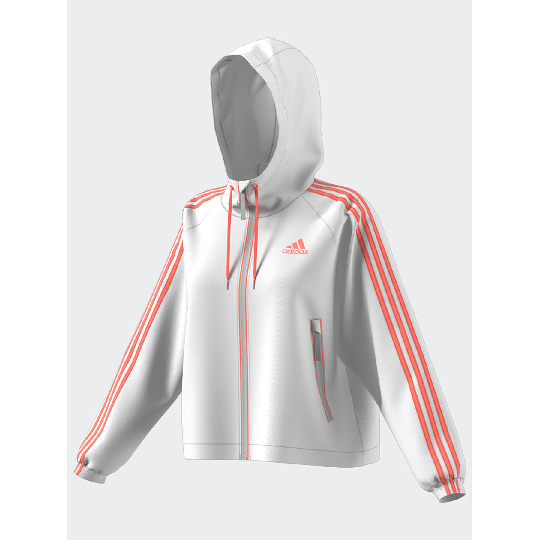 adidas Bunda pro přechodné období BSC 3-Stripes Wind Jacket HT8752 Bílá Loose Fit - Pepit.cz