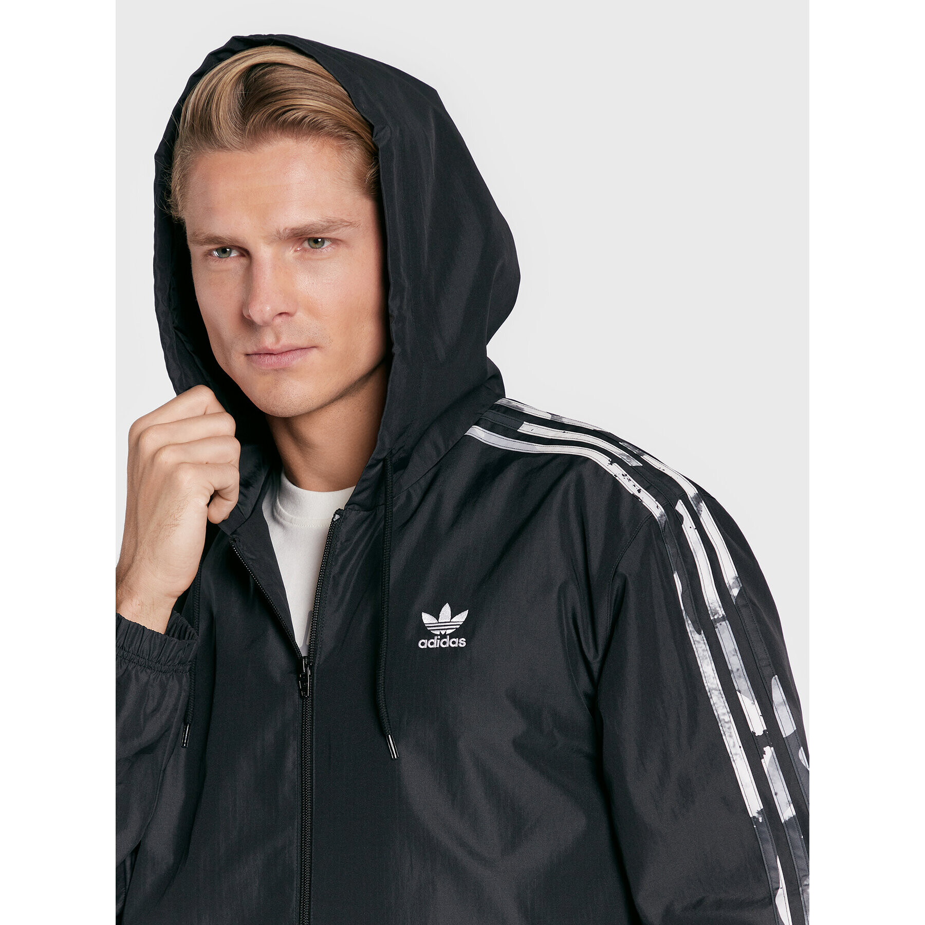 adidas Bunda pro přechodné období Camo Series HK5139 Černá Relaxed Fit - Pepit.cz