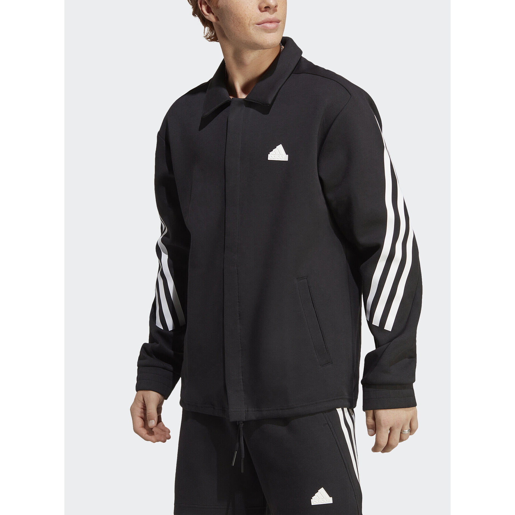 adidas Bunda pro přechodné období Future Icons 3-Stripes IC6726 Černá Loose Fit - Pepit.cz