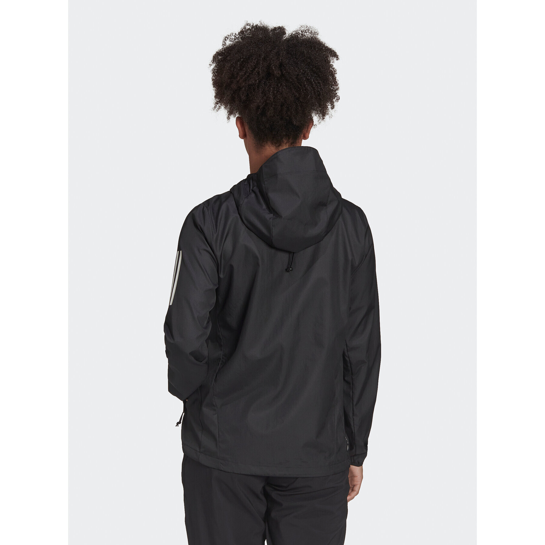 adidas Bunda pro přechodné období Own the Run Hooded Running Windbreaker H59271 Černá Regular Fit - Pepit.cz