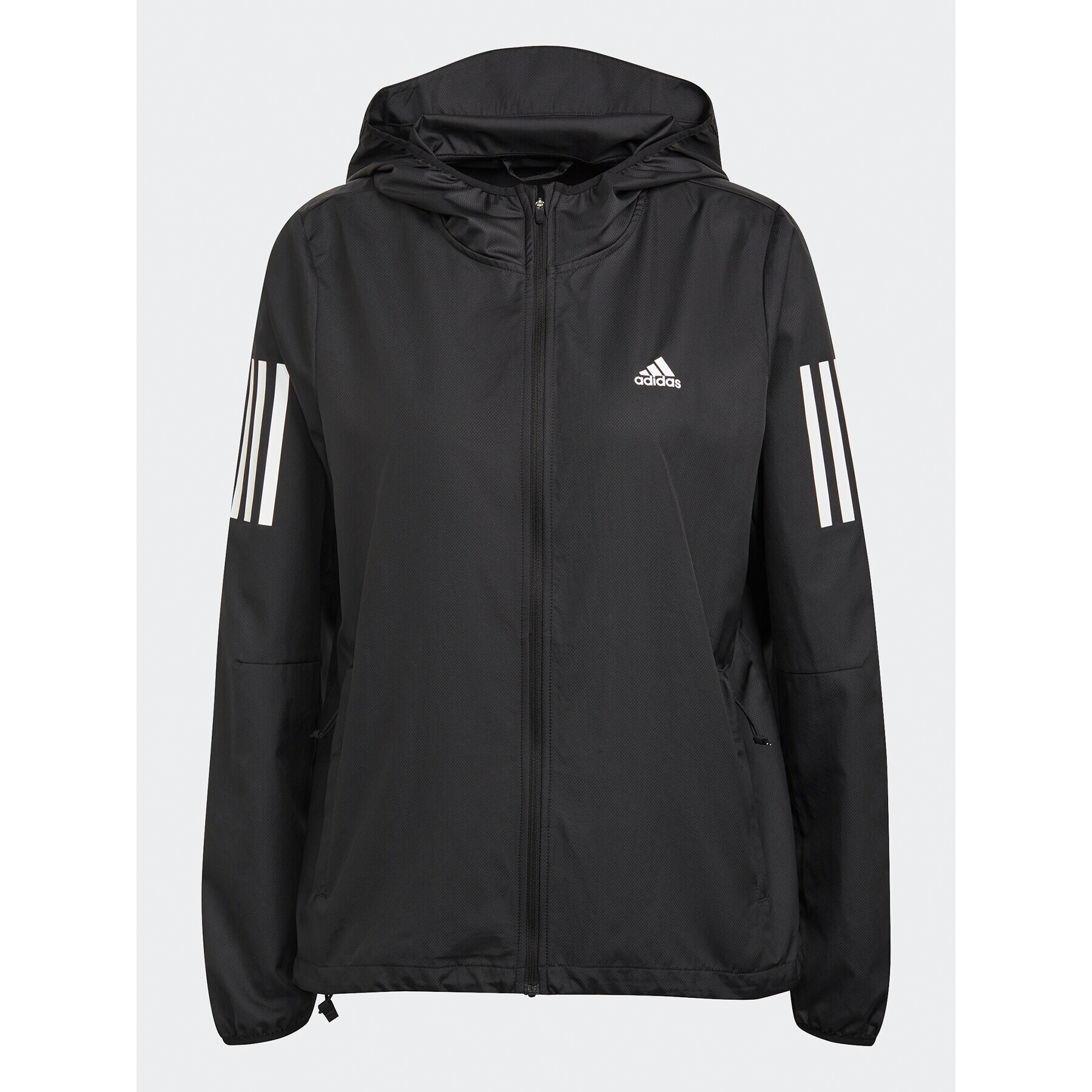 adidas Bunda pro přechodné období Own the Run Hooded Running Windbreaker H59271 Černá Regular Fit - Pepit.cz