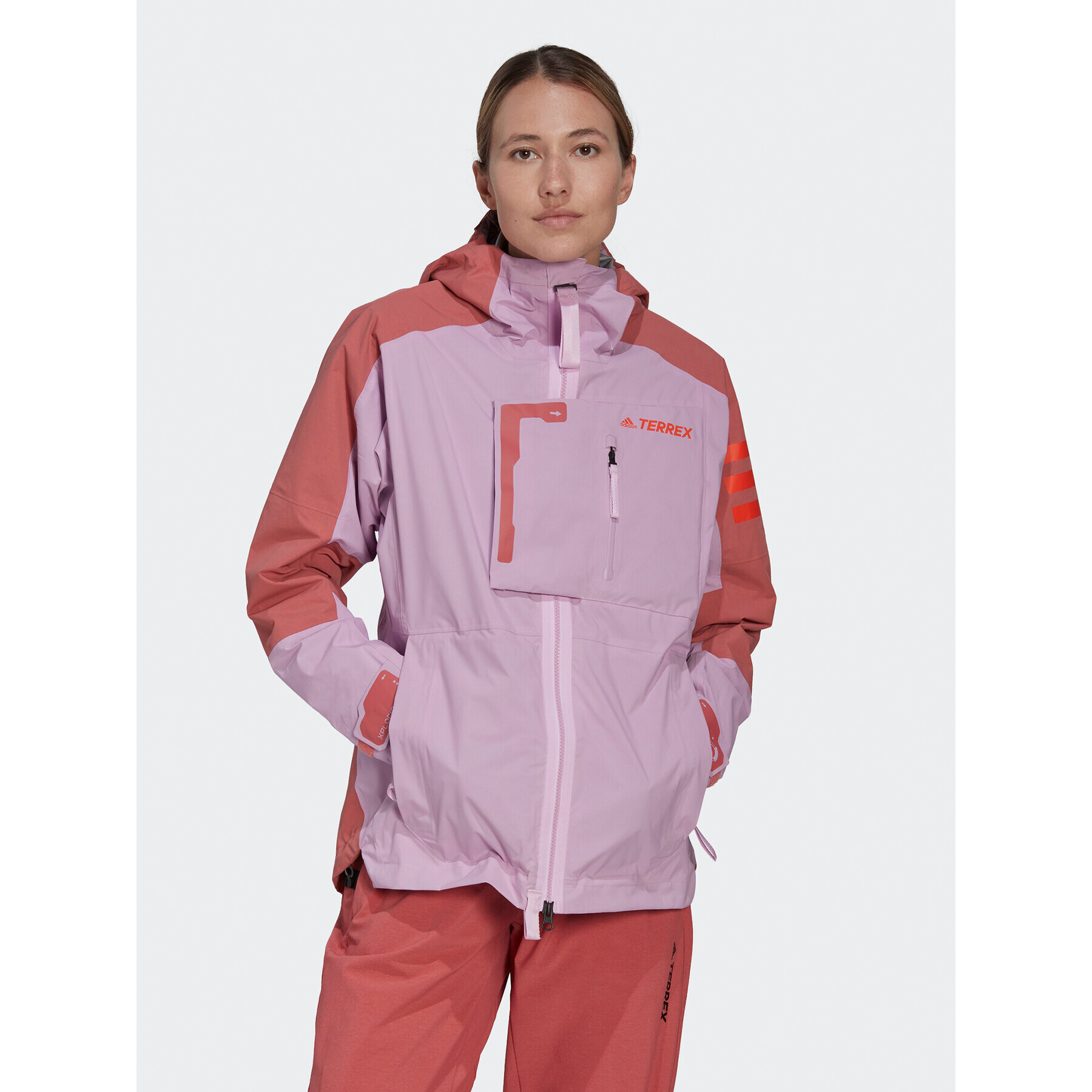 adidas Bunda pro přechodné období Terrex Xploric Rain.Rdy HH9272 Fialová Regular Fit - Pepit.cz