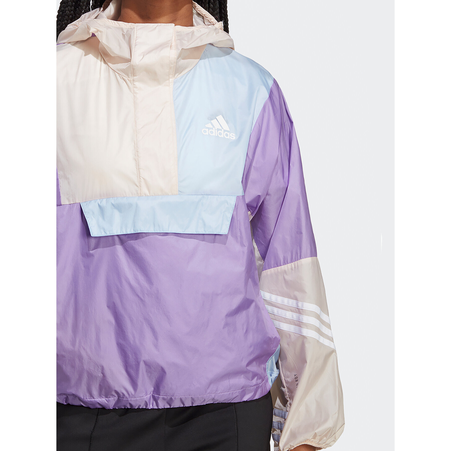 adidas Bunda pro přechodné období WIND.RDY Hooded Anorak HT8718 Fialová Loose Fit - Pepit.cz