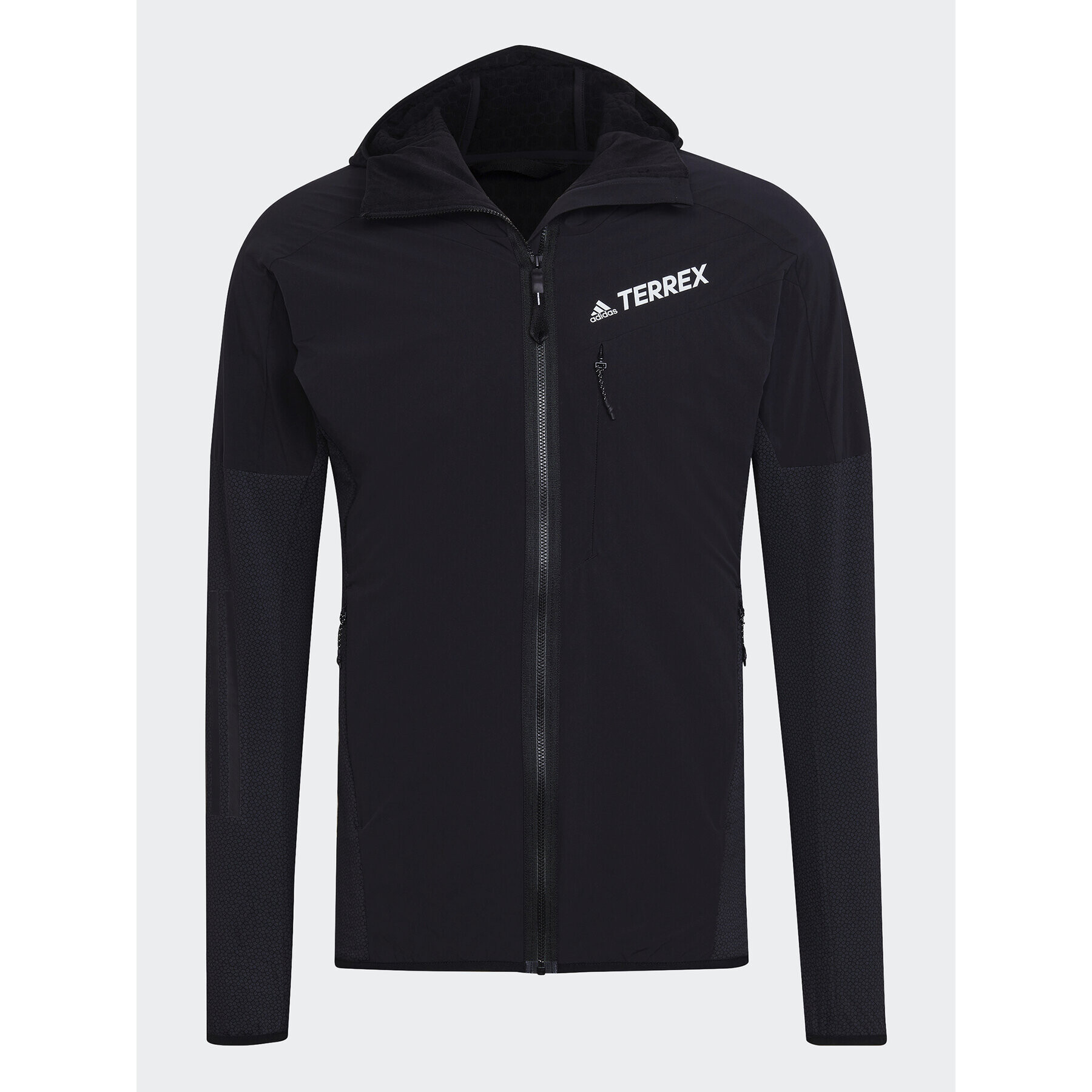 adidas Fleecová mikina Techrock Flooce Wind Hooded Jacket HF0726 Černá - Pepit.cz