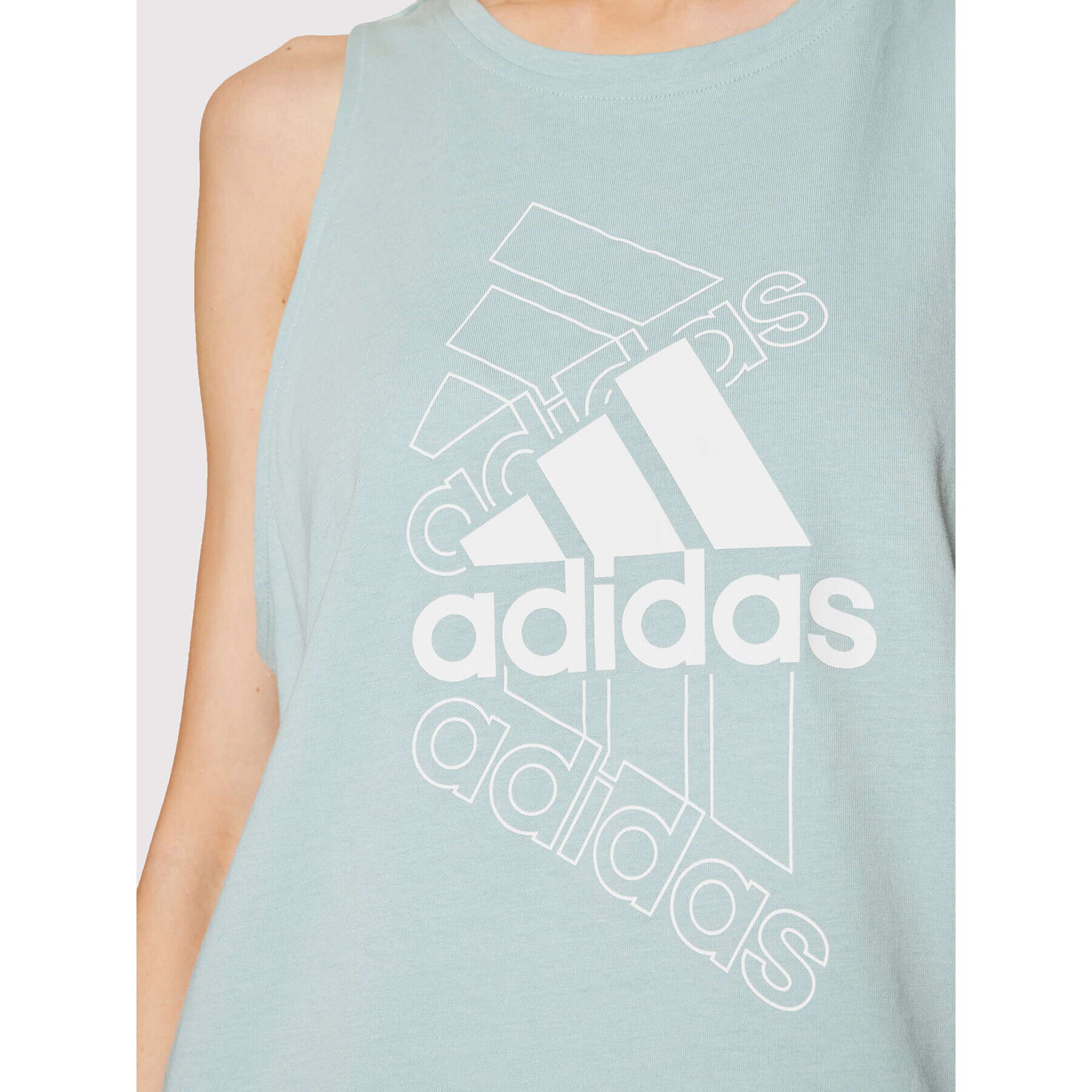 adidas Halenka Essentials Stacked Logo GL1404 Zelená Loose Fit - Pepit.cz