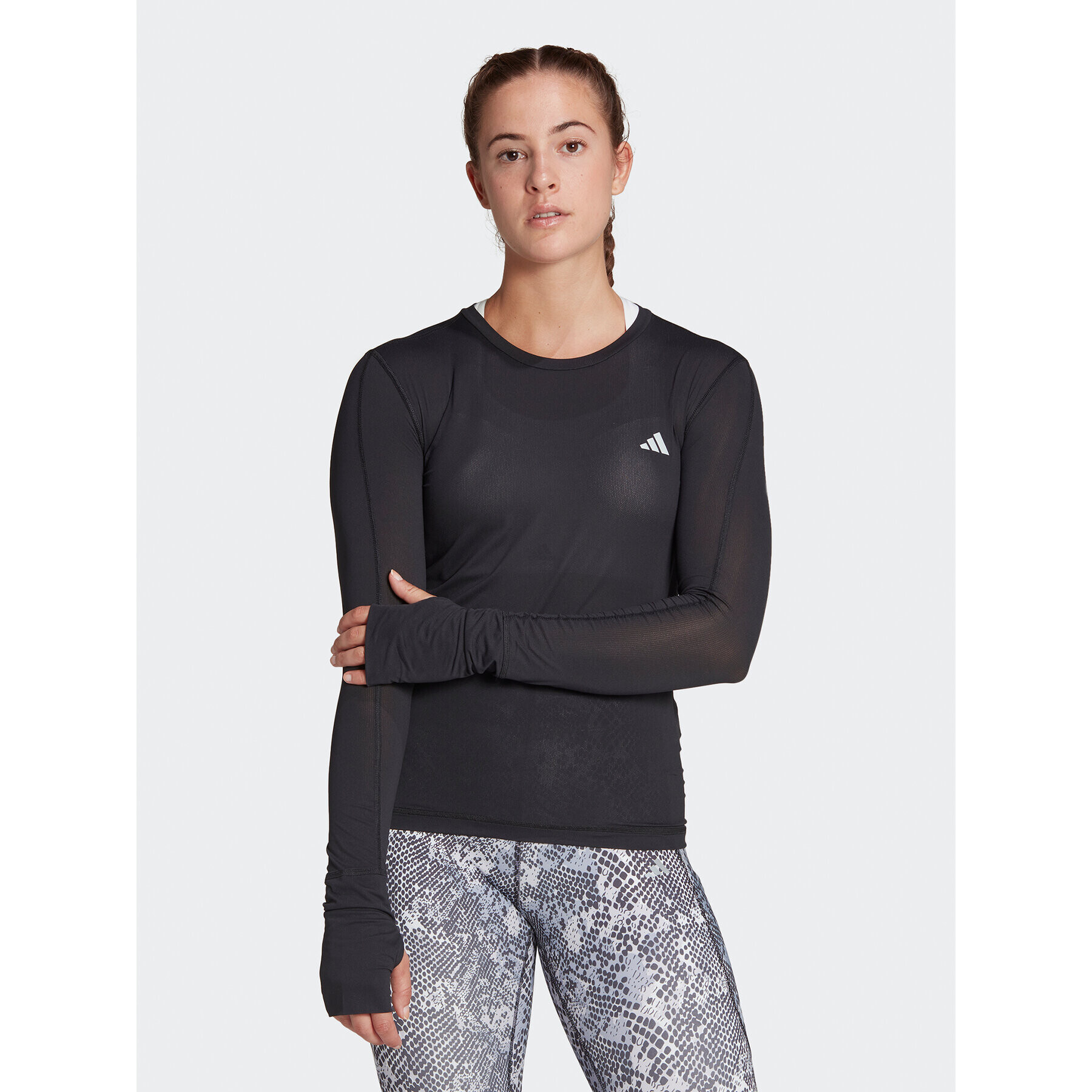 adidas Halenka Fast Running Long-Sleeve Top HR5701 Černá Regular Fit - Pepit.cz