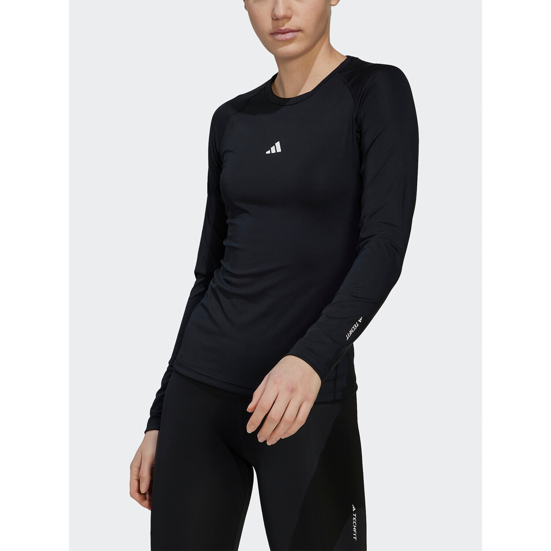 adidas Halenka Techfit Long-Sleeve Top Training Long-Sleeve Top HF0736 Černá Slim Fit - Pepit.cz