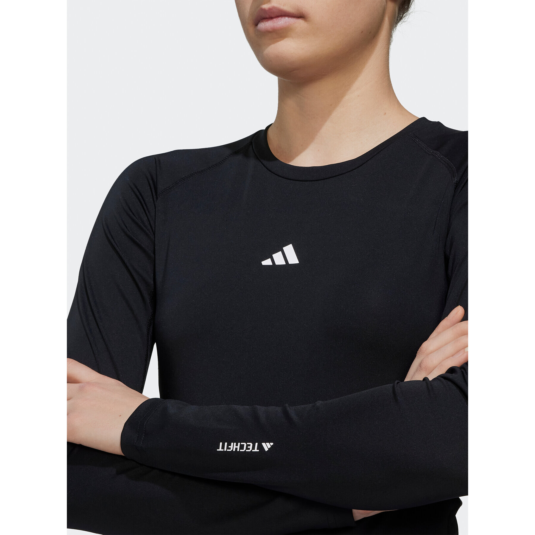 adidas Halenka Techfit Long-Sleeve Top Training Long-Sleeve Top HF0736 Černá Slim Fit - Pepit.cz