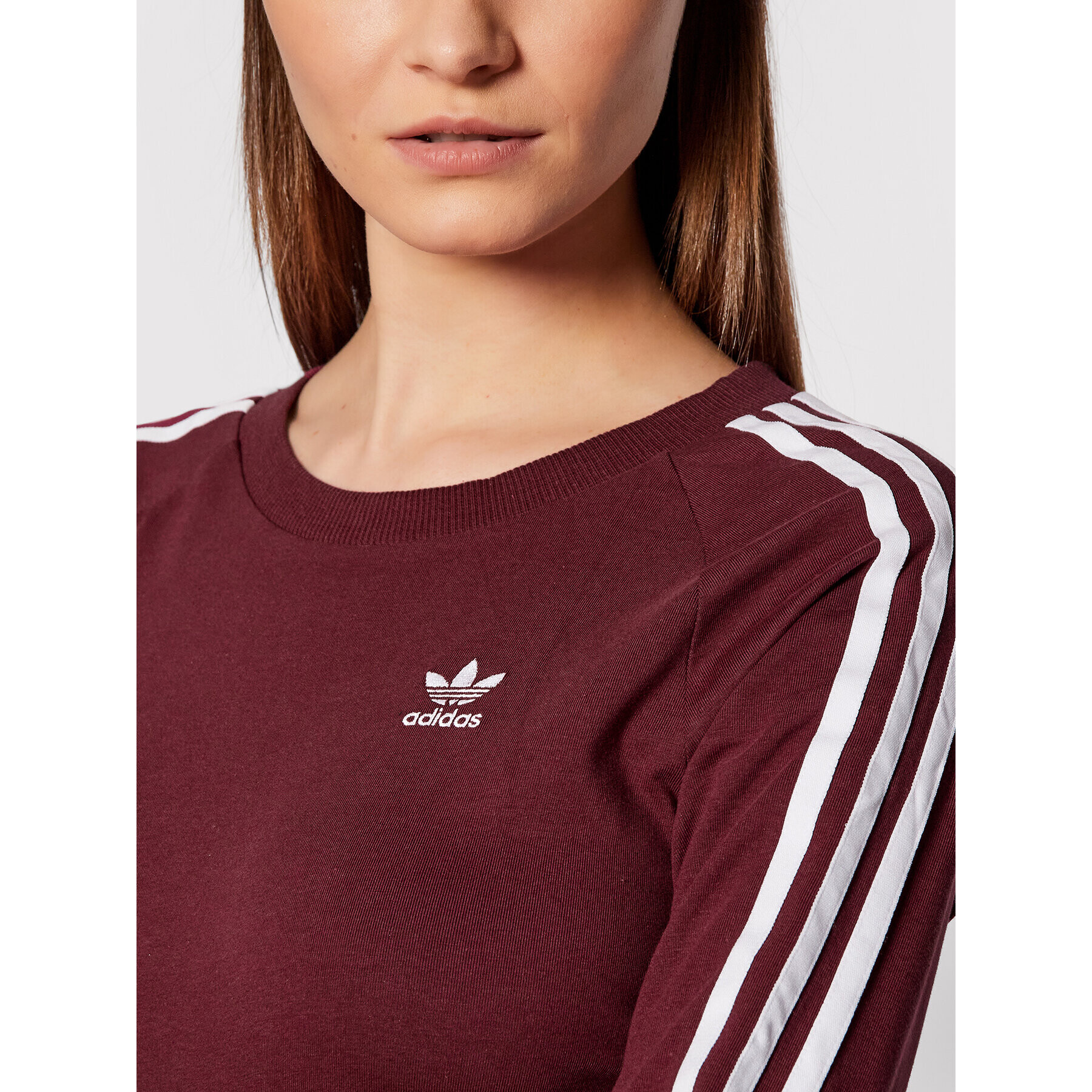 adidas Každodenní šaty adicolor Classics H06777 Bordó Slim Fit - Pepit.cz