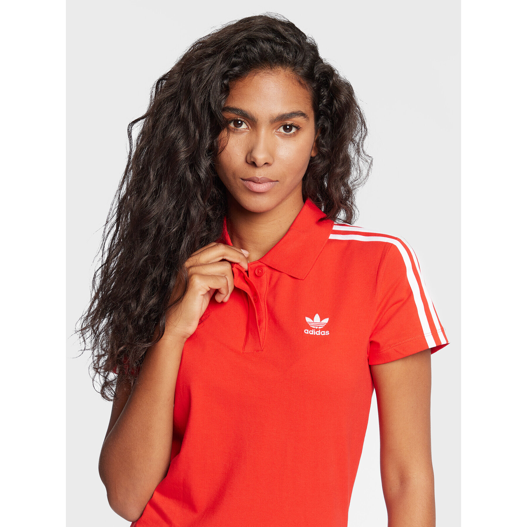 adidas Každodenní šaty adicolor Classics HM2163 Červená Slim Fit - Pepit.cz