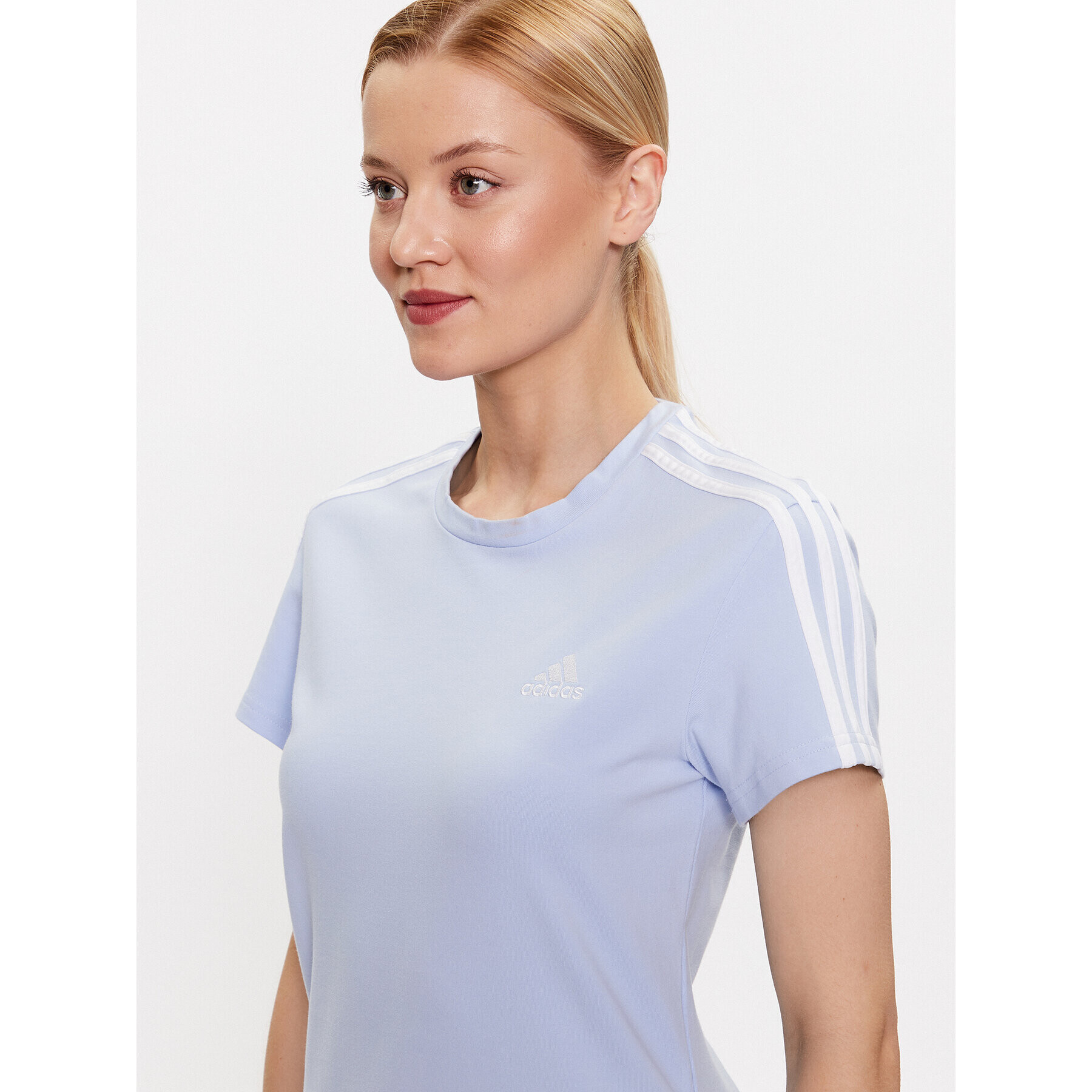 adidas Každodenní šaty Essentials 3-Stripes Tee Dress IC9885 Modrá Fitted Fit - Pepit.cz