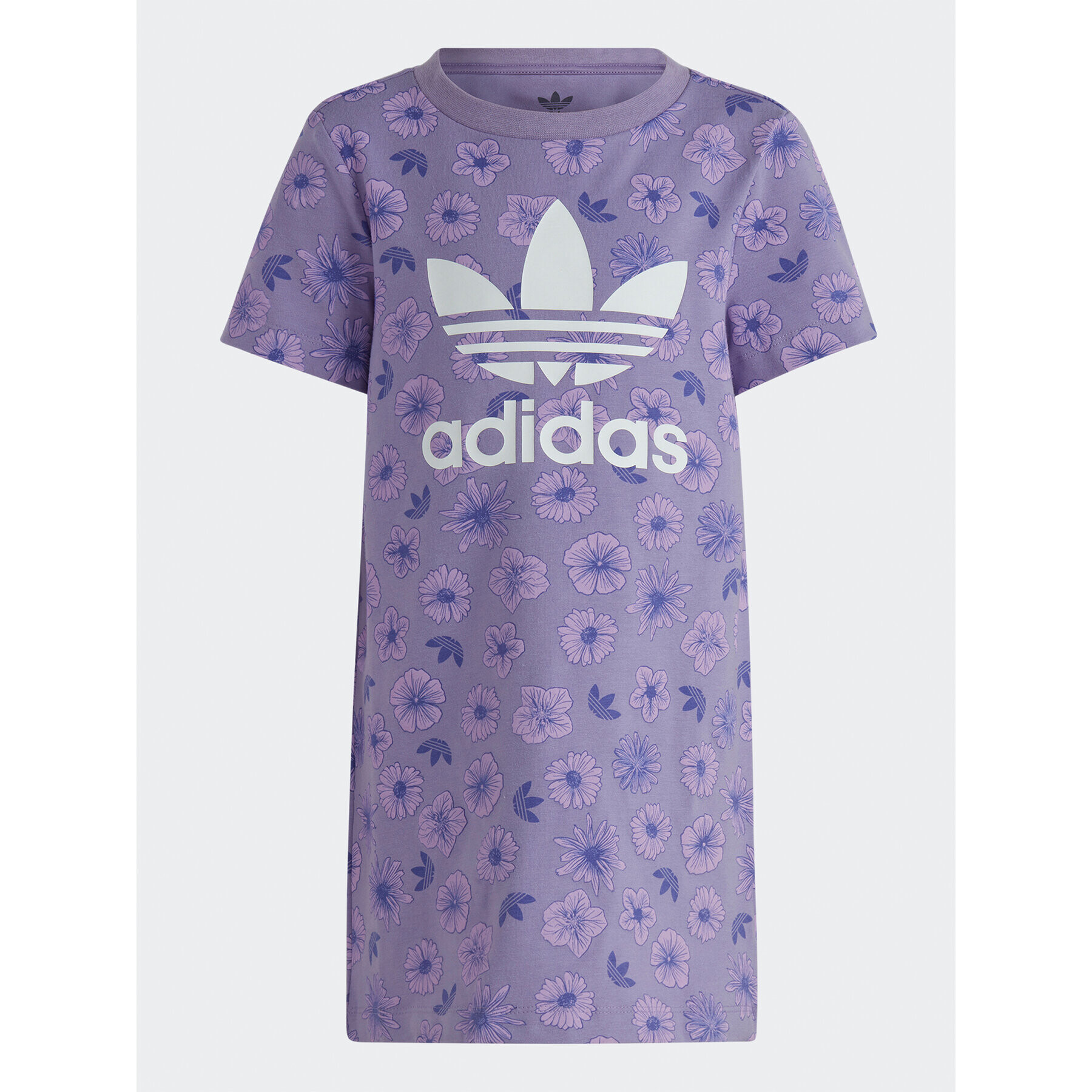 adidas Každodenní šaty Floral Dress Set IB9483 Fialová Slim Fit - Pepit.cz