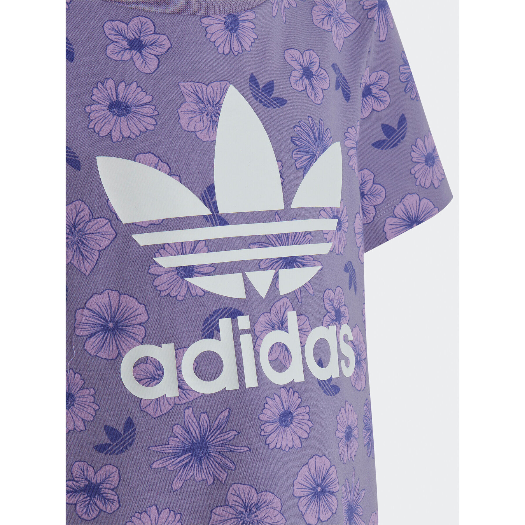 adidas Každodenní šaty Floral Dress Set IB9483 Fialová Slim Fit - Pepit.cz