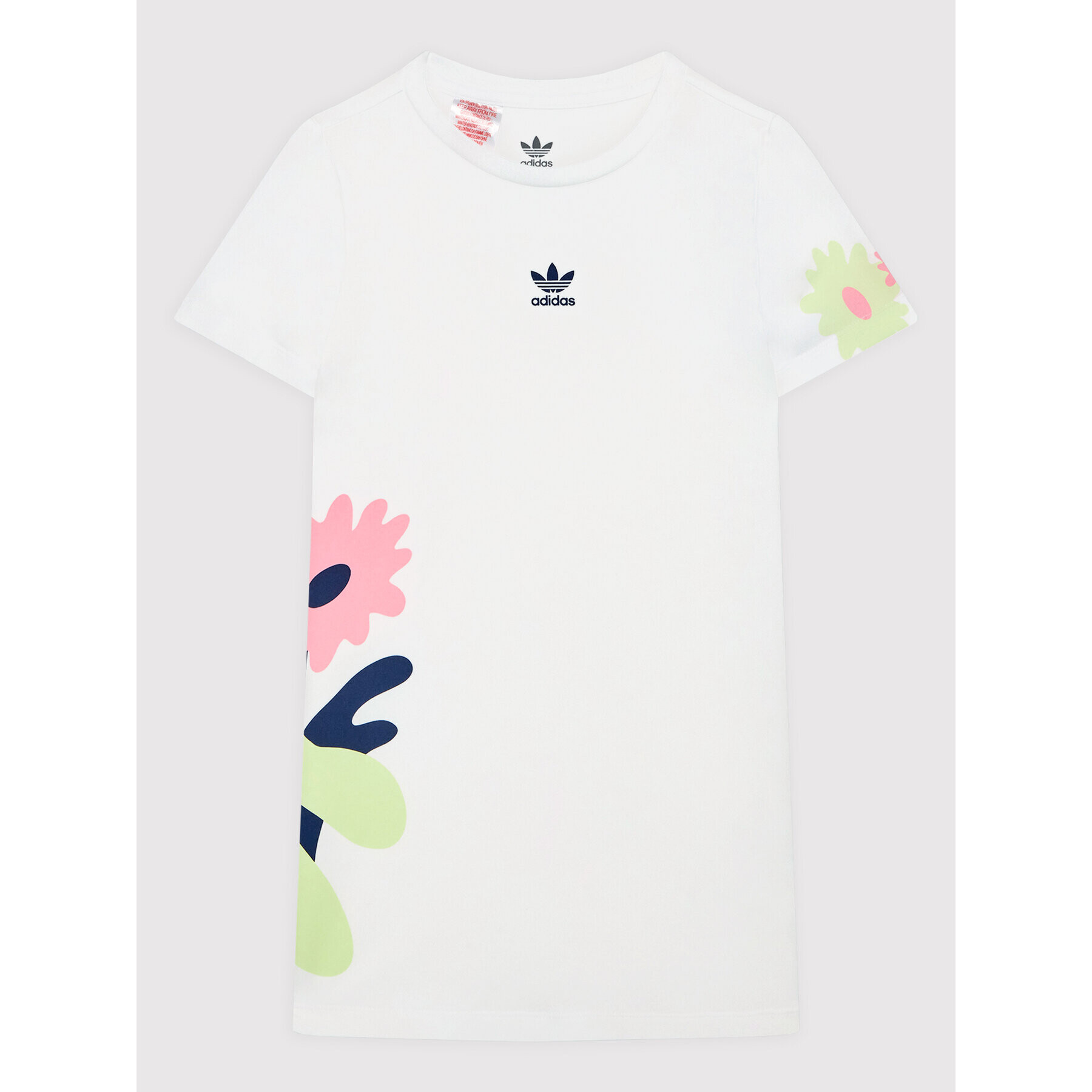 adidas Každodenní šaty Flower Print HF2127 Bílá Regular Fit - Pepit.cz