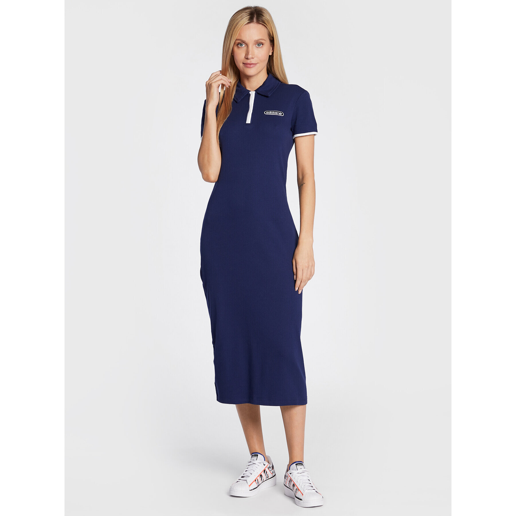 adidas Každodenní šaty Polo HL6579 Tmavomodrá Regular Fit - Pepit.cz