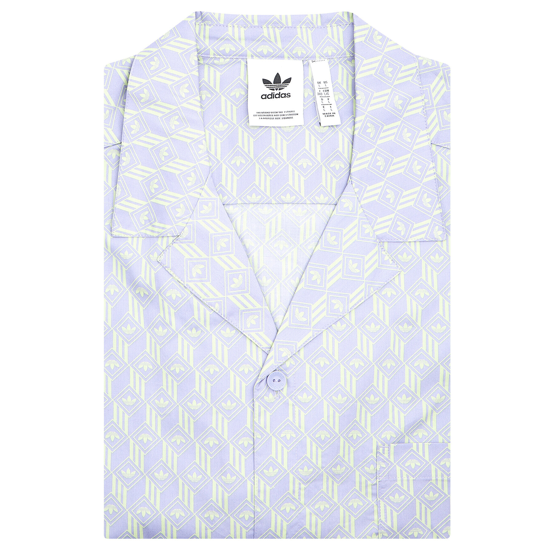 adidas Košile Monogram HB1830 Fialová Regular Fit - Pepit.cz